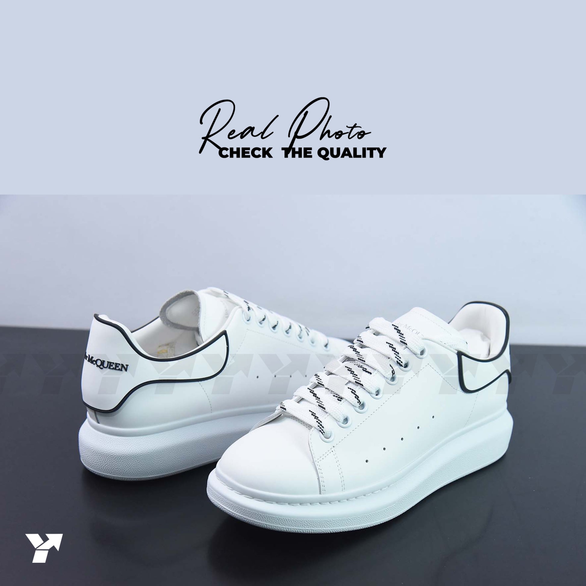 Alexander McQueen Oversized Sneaker 'New Tech Calf - White Black’
