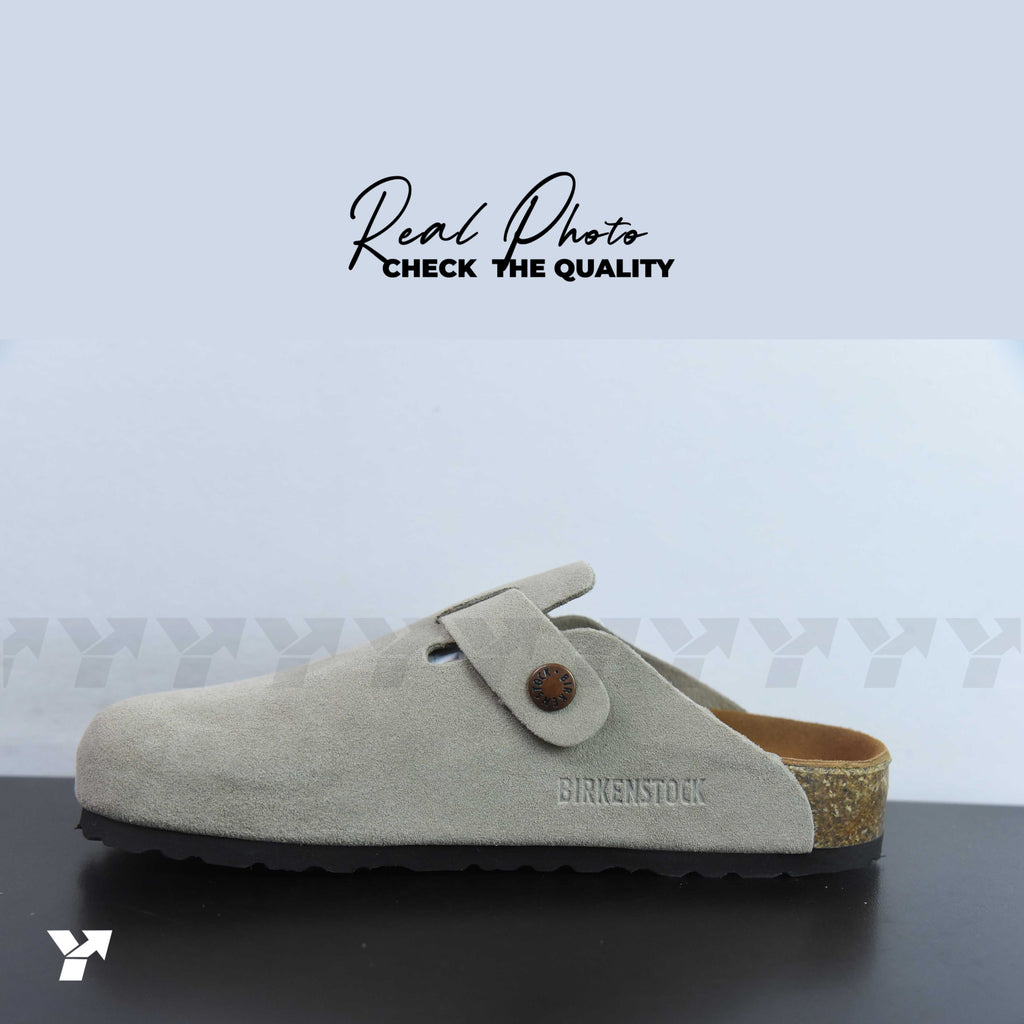 Birkenstock Boston Soft Footbed-Suede Taupe