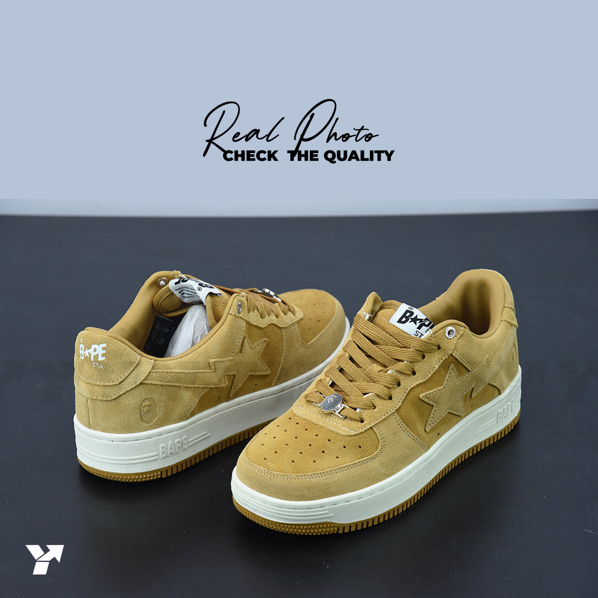 A Bathing Ape Bape Sta Beige Suede
