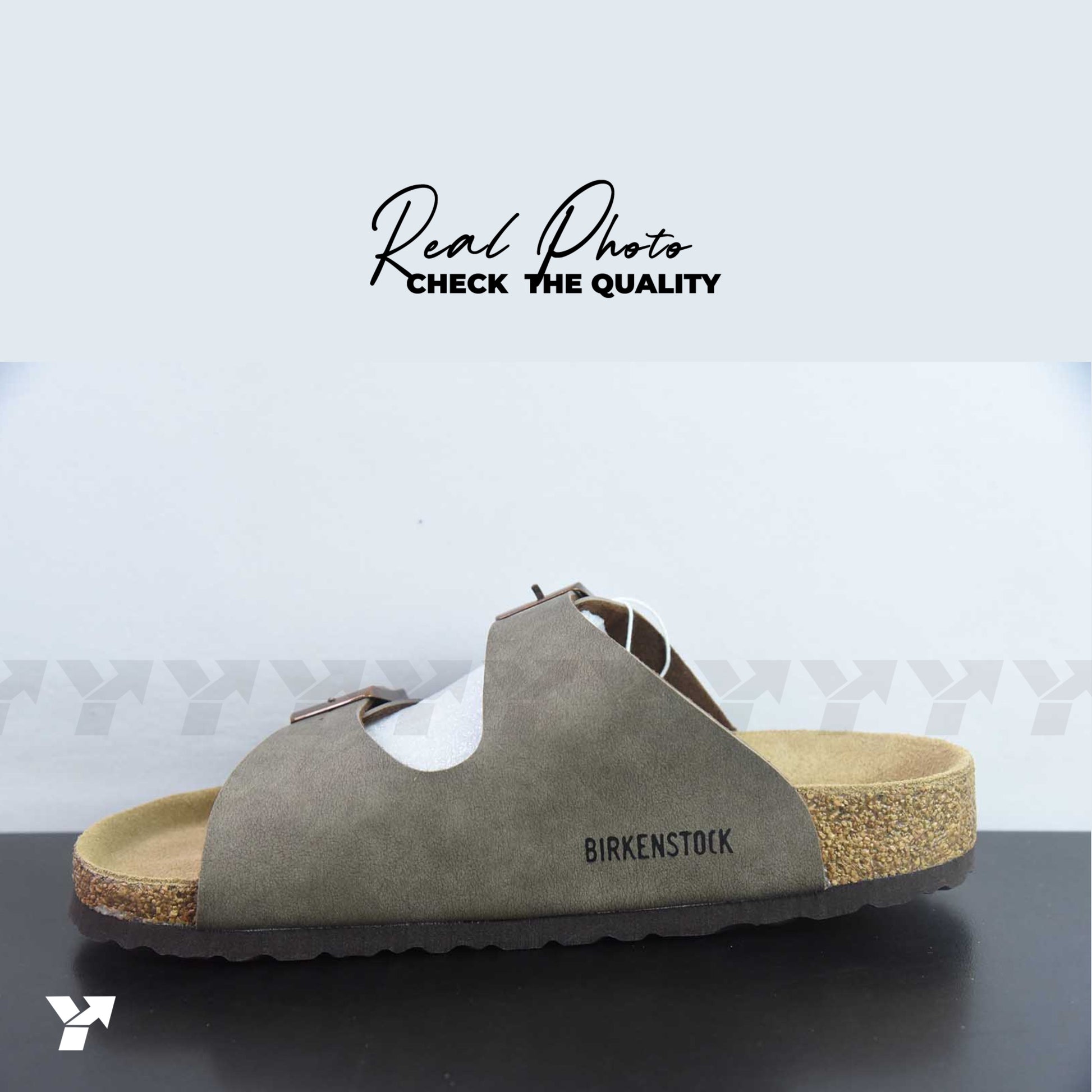 Birkenstock Arizona Birkibuc Narrow 'Stone'