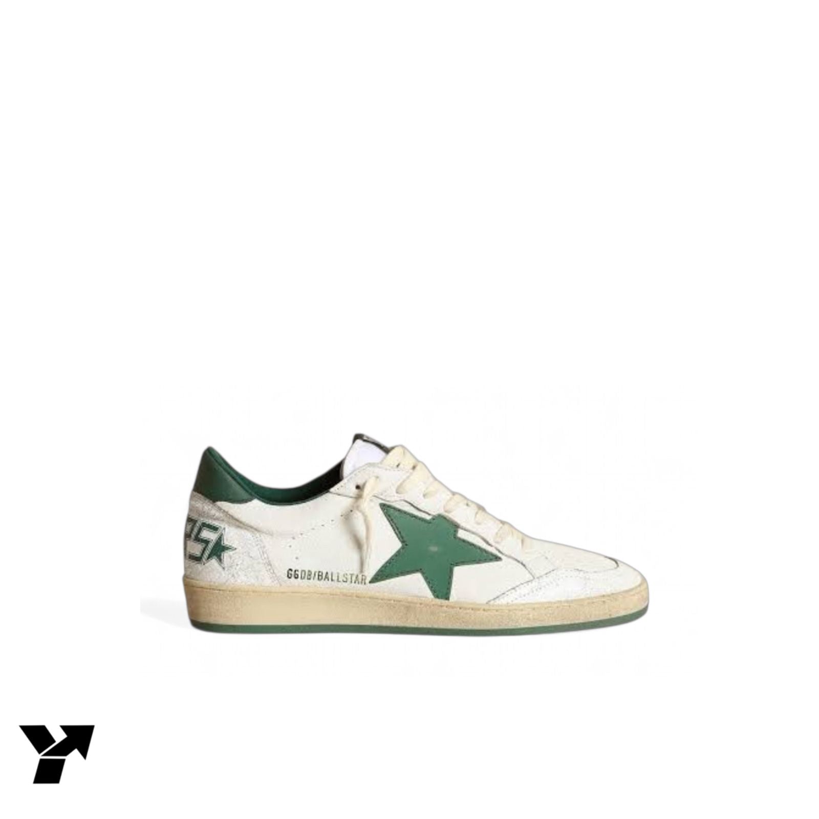 Golden Goose Ball-Star Low-White green