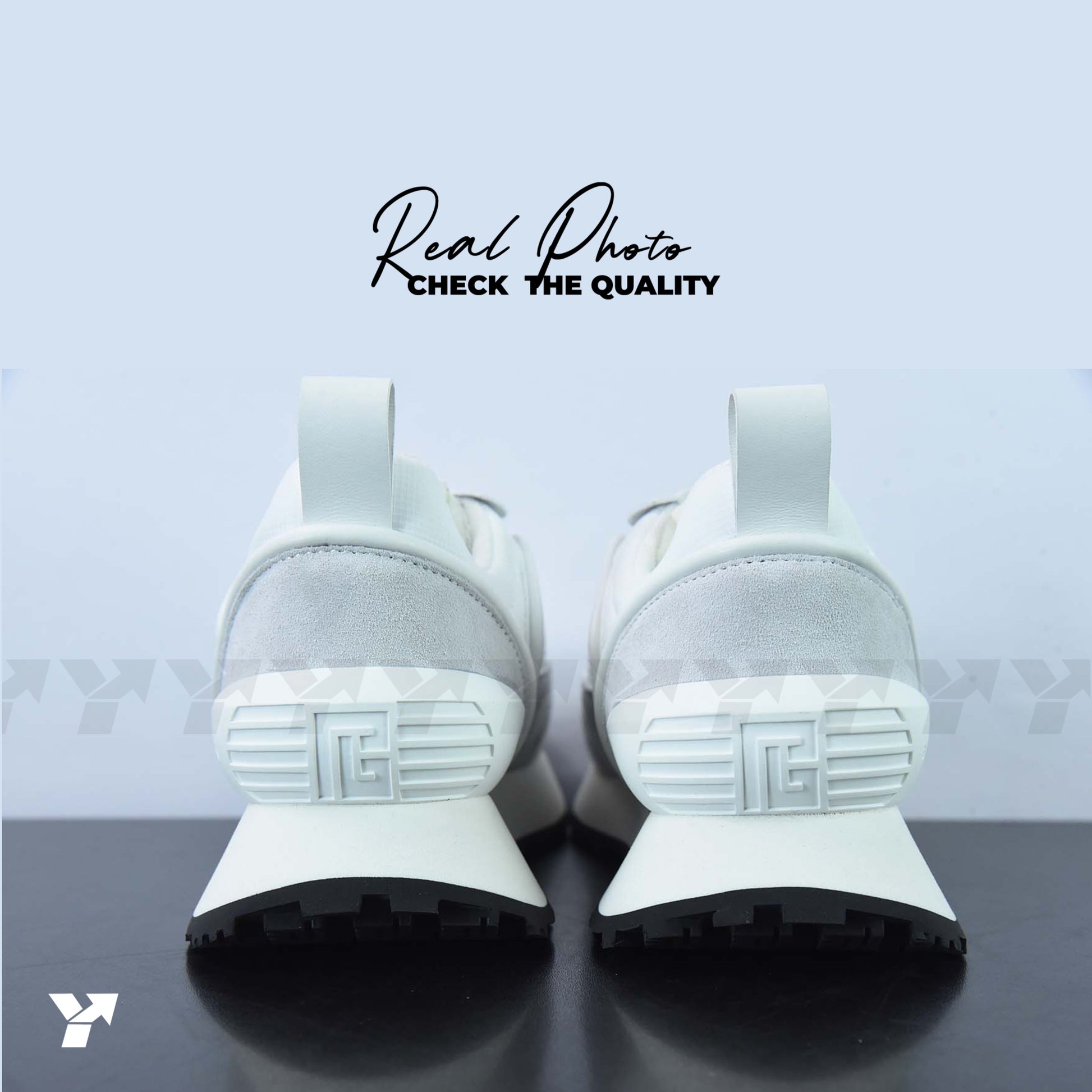 Balmain white racer sneaker-white