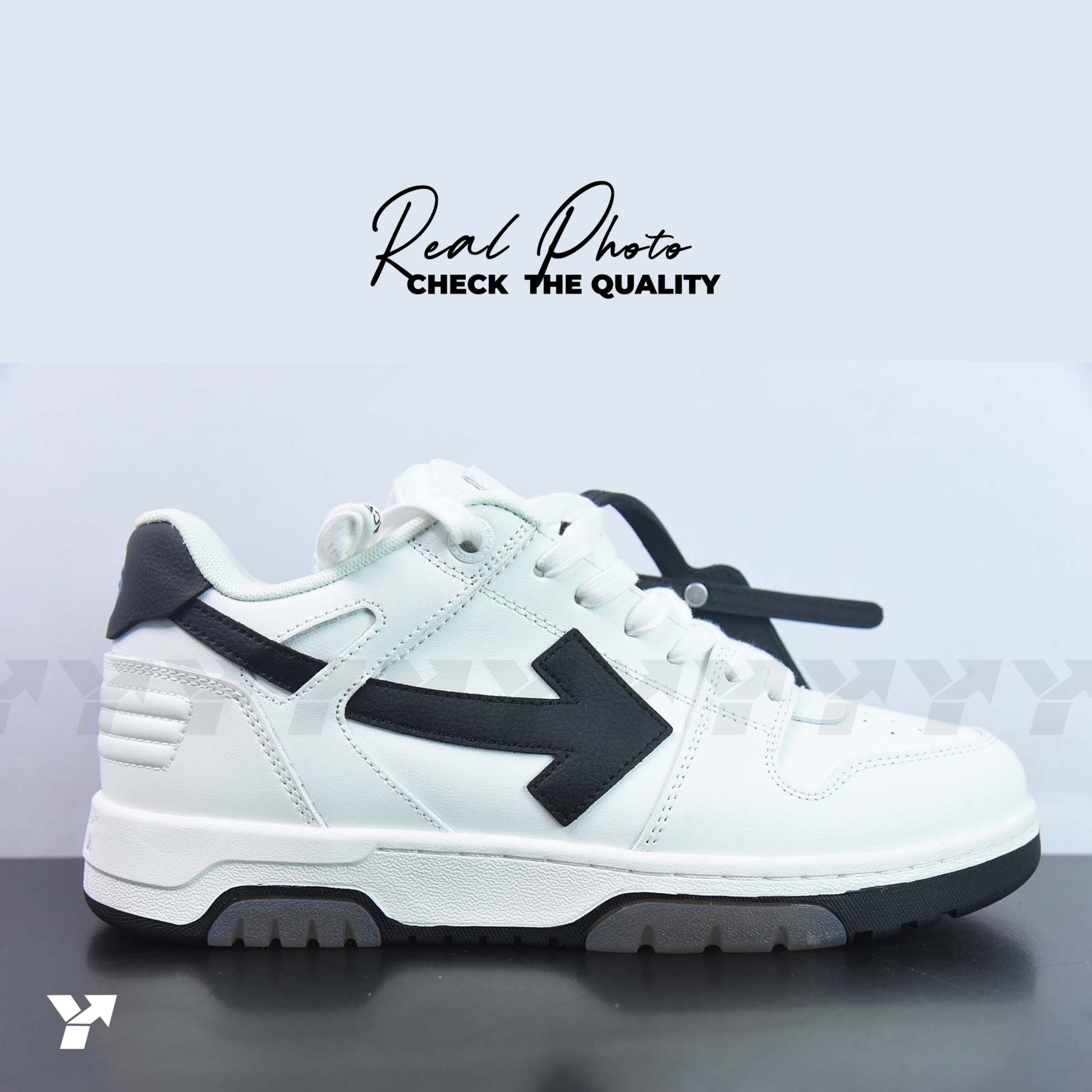 OFF-WHITE Out Of Office 0OO 30 MM Low Tops-Black White Blue