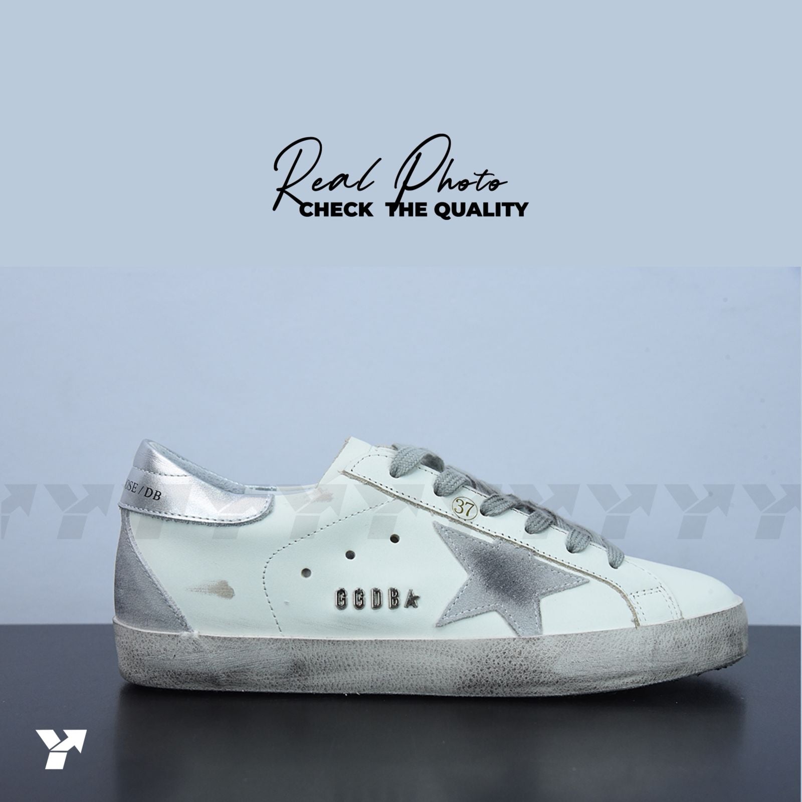 Golden Goose Super-Star White silver