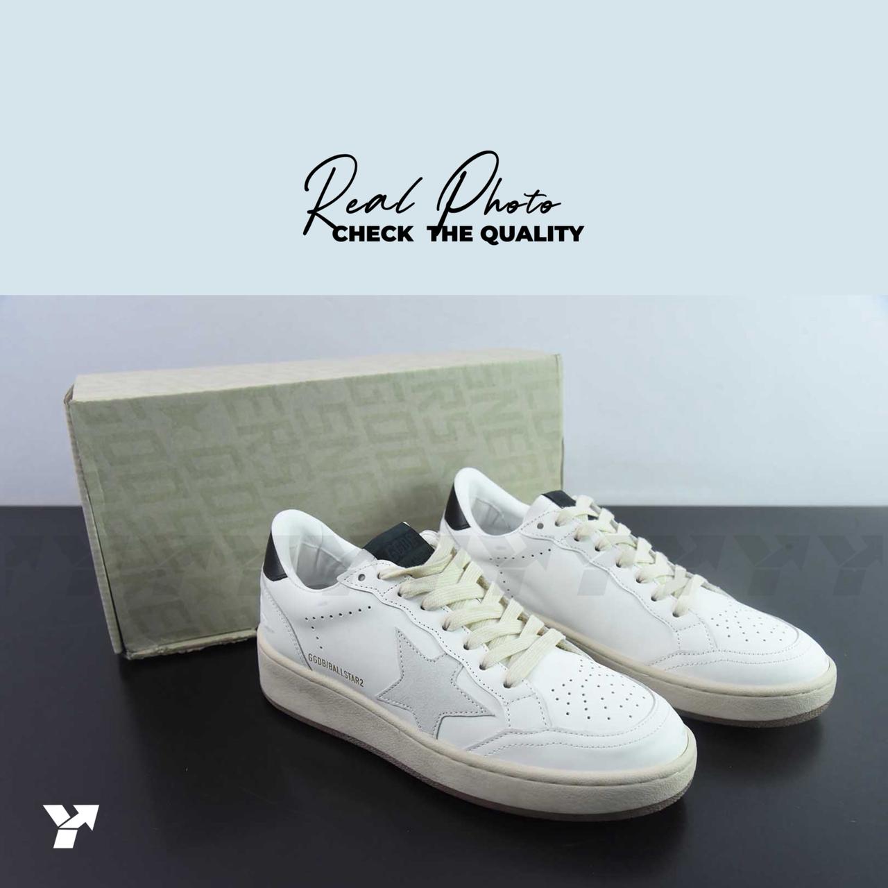 Golden Goose Ball Star 2-White Ice Black