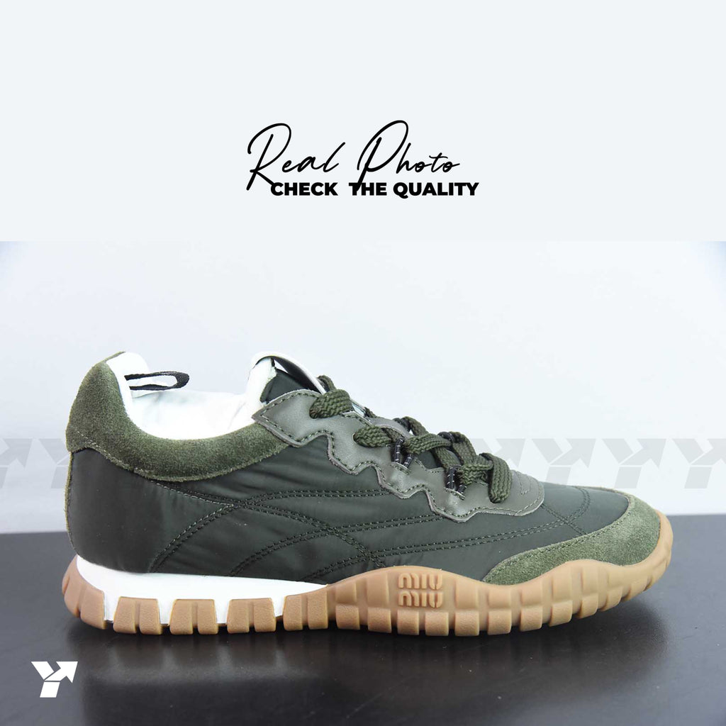 Miu Miu Tyre Technical Fabric-Loden Green
