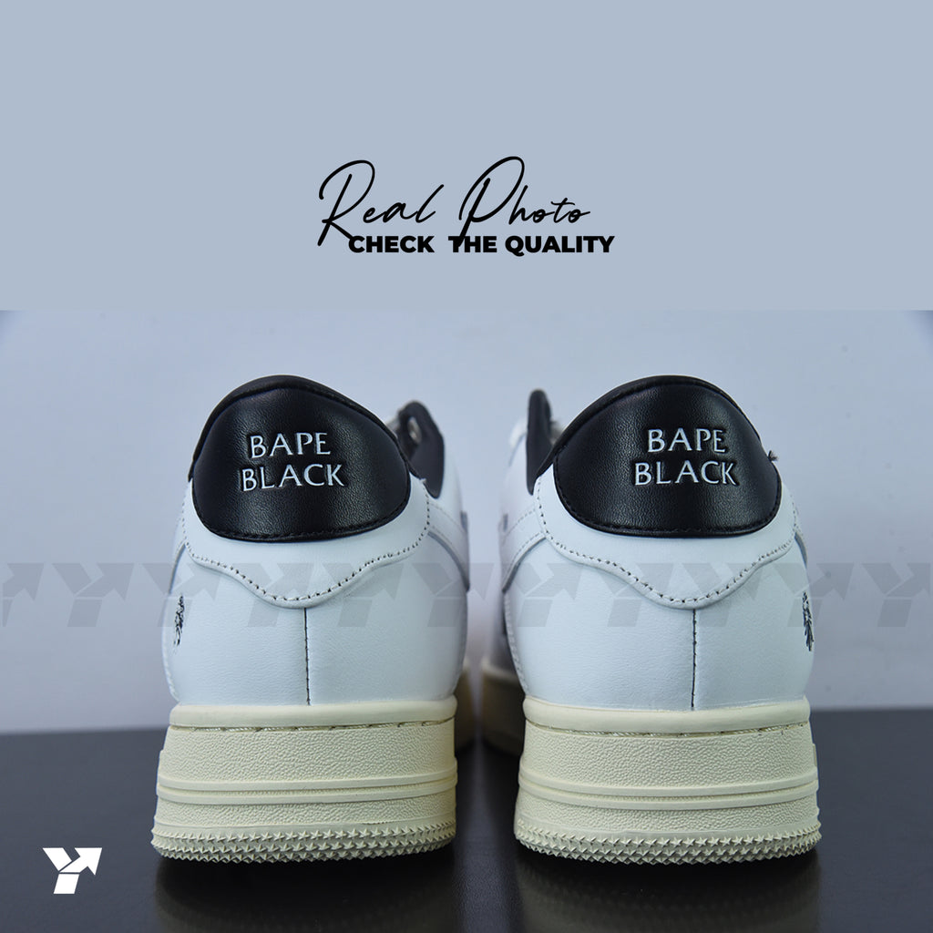 A Bathing Ape Bape Sta Black White Silver