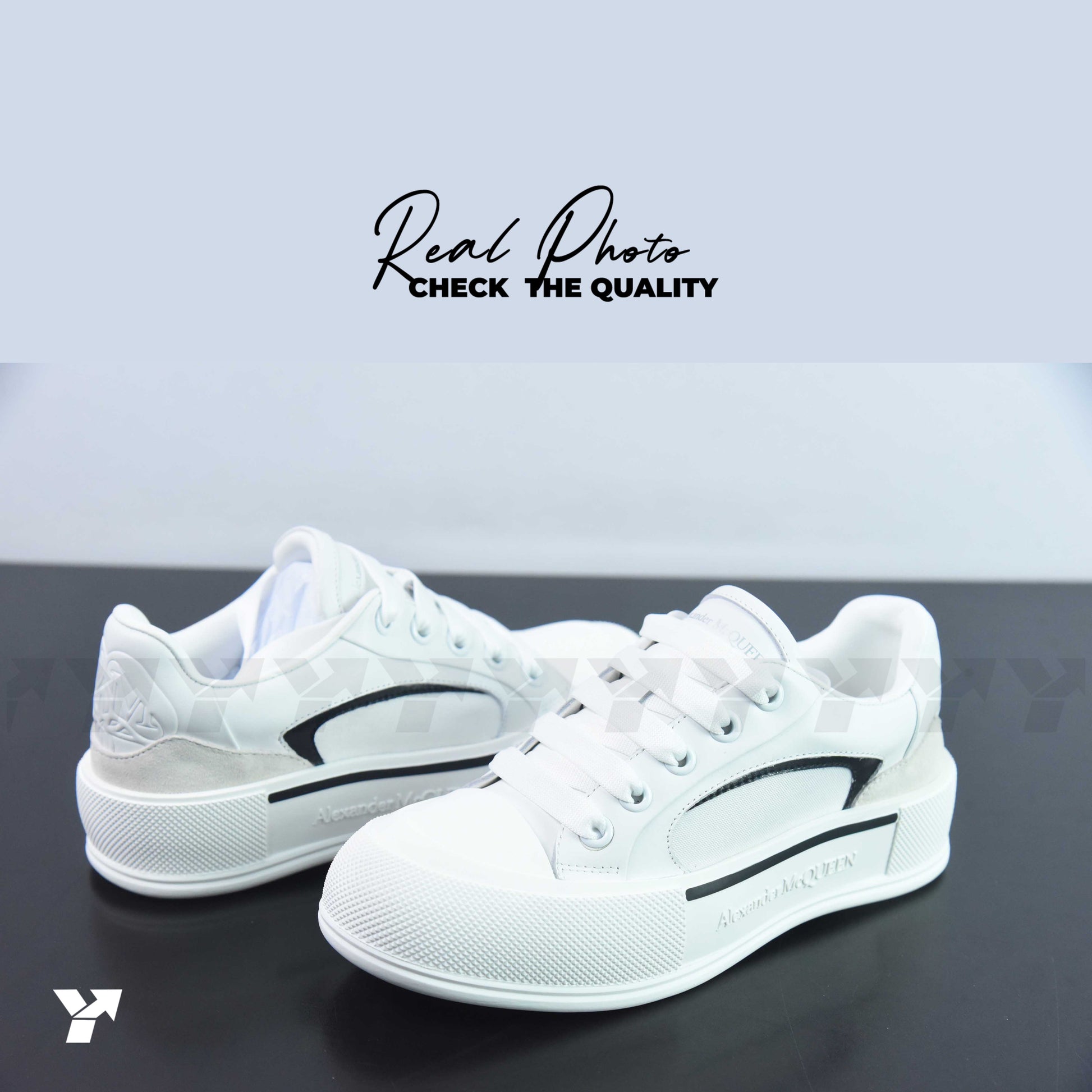 Alexander McQueen Skate Deck Plimsoll-white