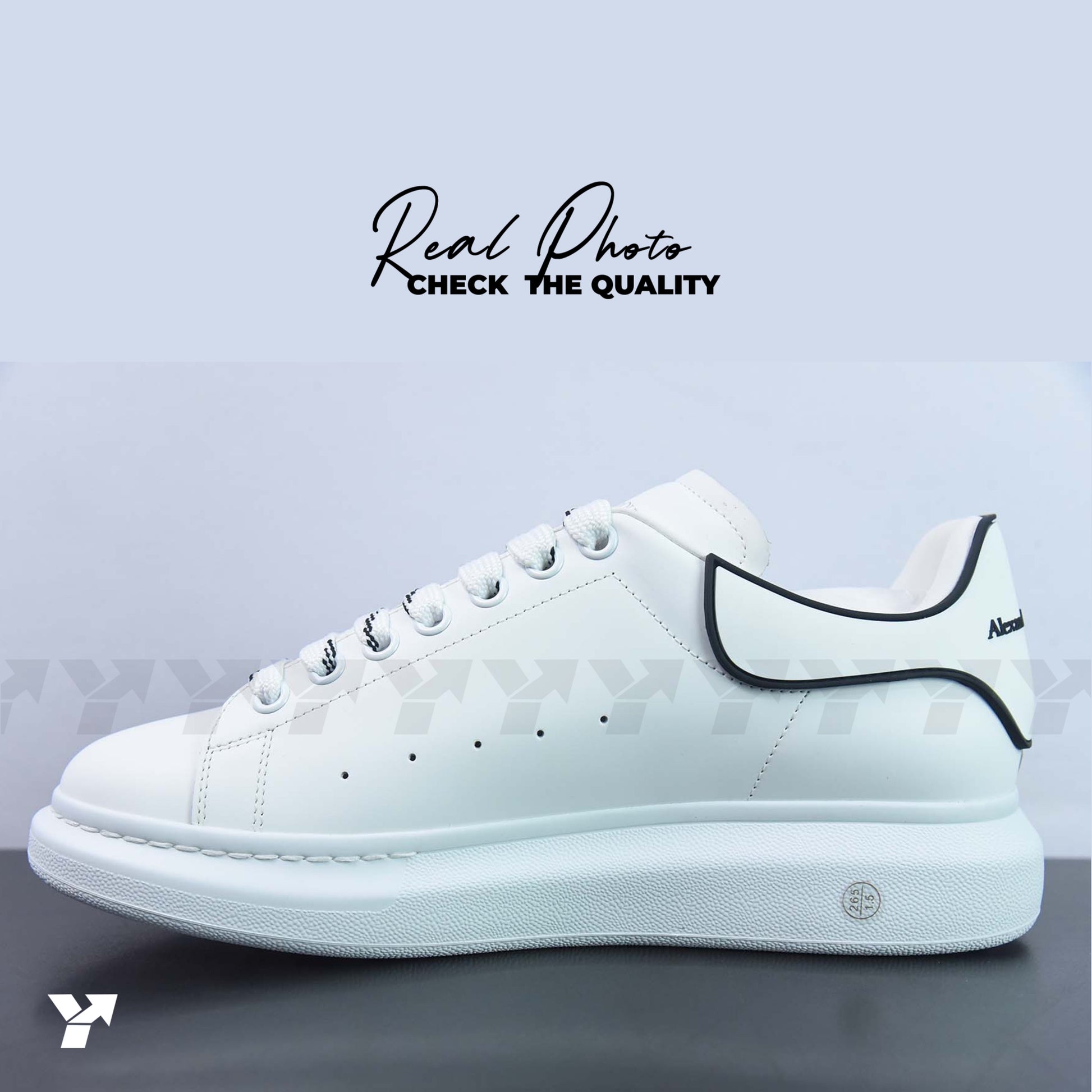 Alexander McQueen Oversized Sneaker 'New Tech Calf - White Black’