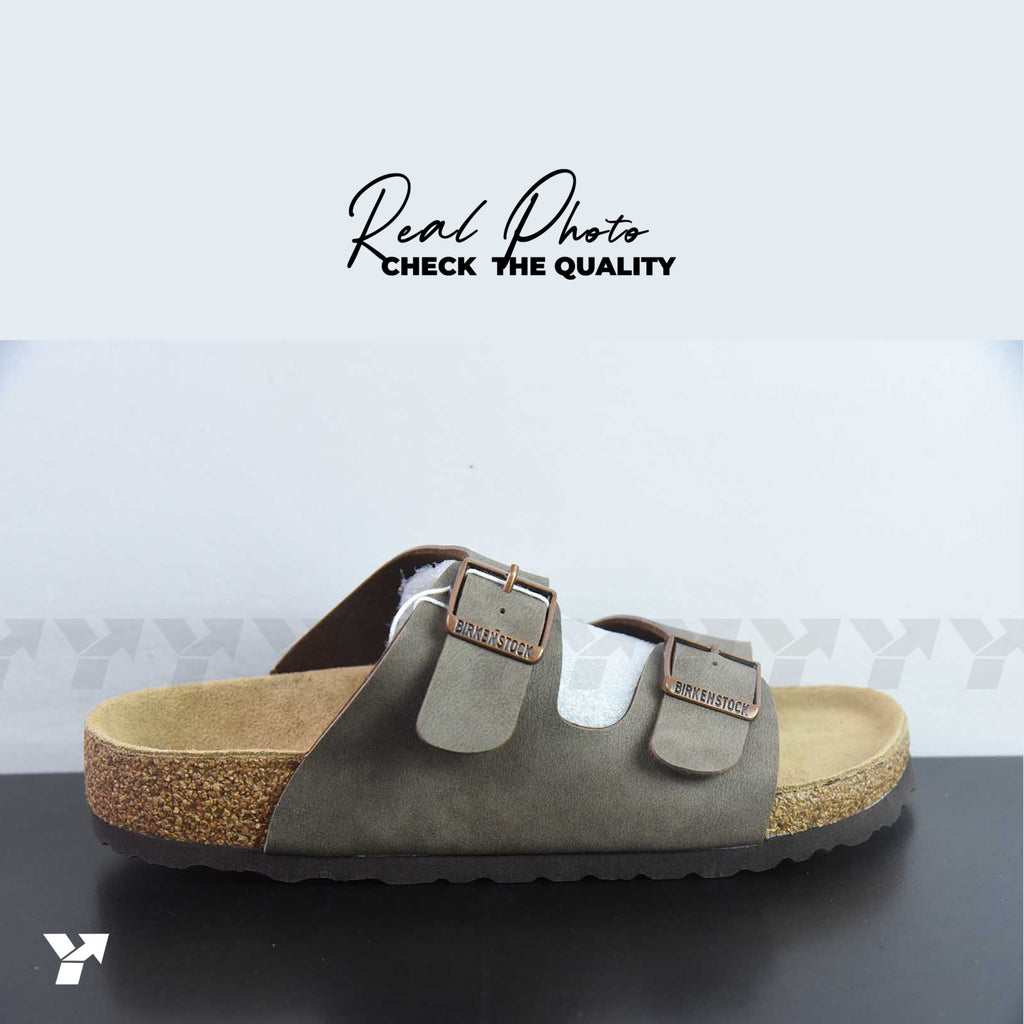 Birkenstock Arizona Birkibuc Narrow 'Stone'