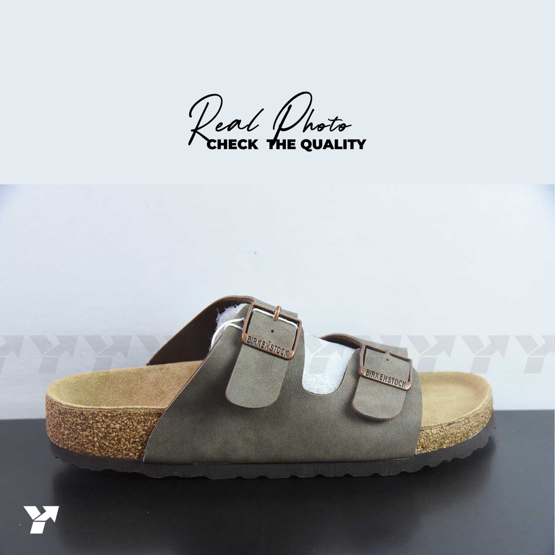 Birkenstock Arizona Birkibuc Narrow 'Stone'