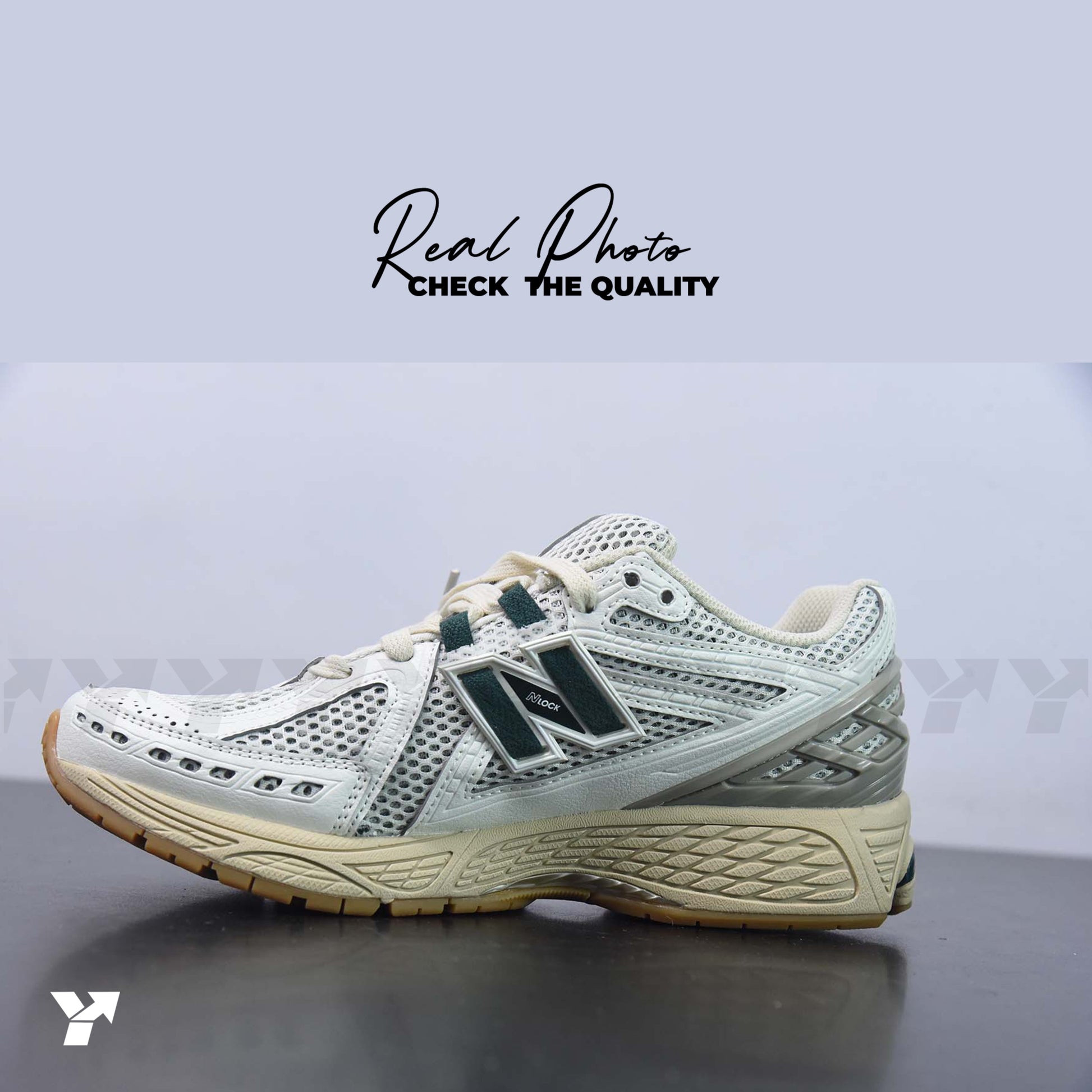 New Balance 1906R-White Green Cream