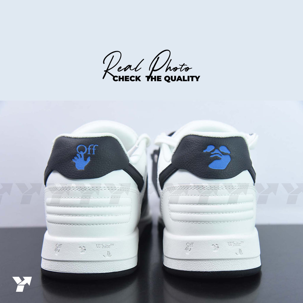 OFF-WHITE Out Of Office 0OO 30 MM Low Tops-Black White Blue