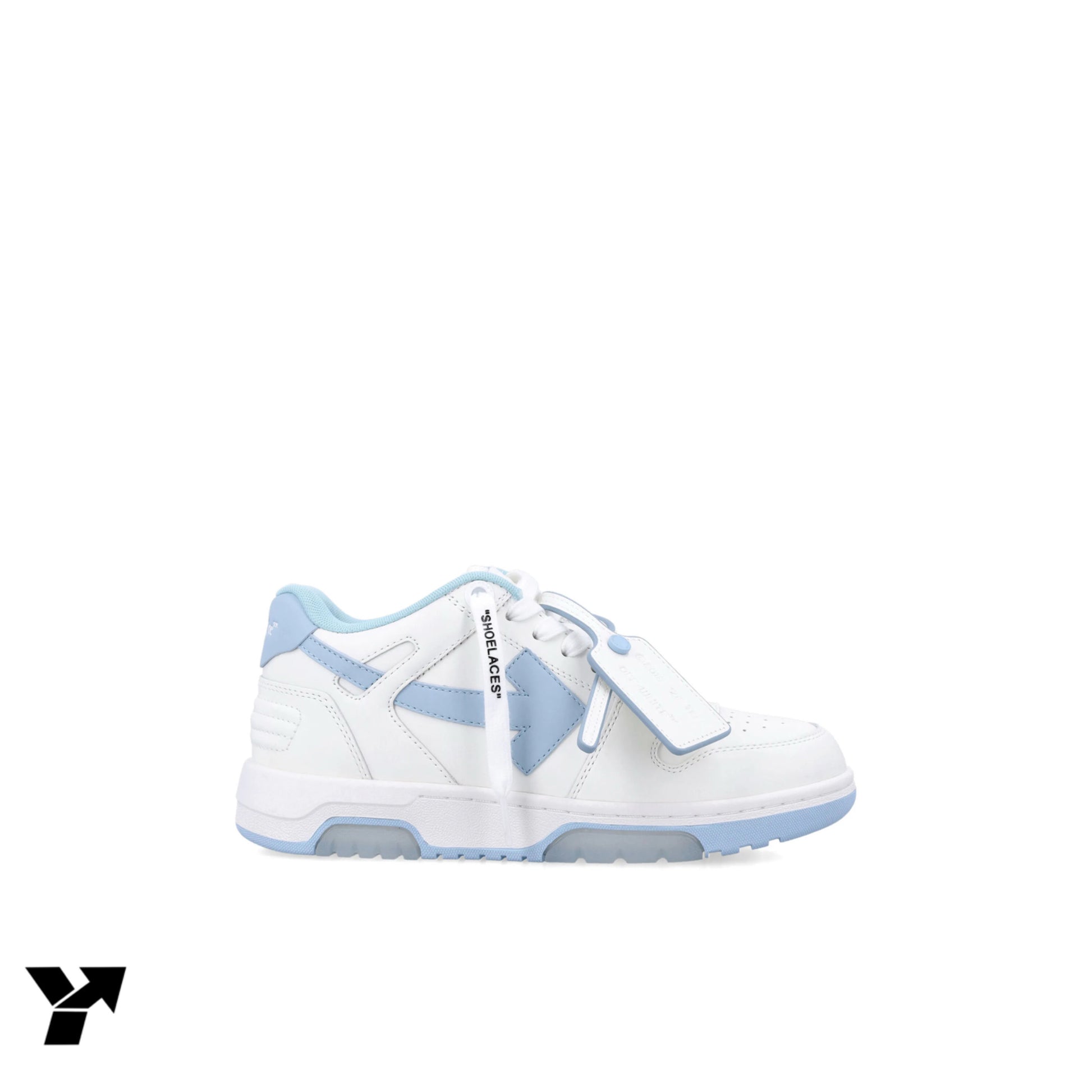 OFF-WHITE Out Of Office 00O Low Tops-White Light Blue