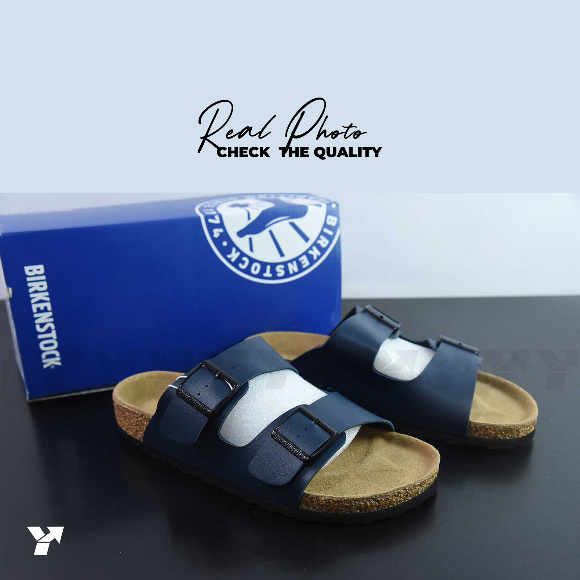 Birkenstock Arizona Birko-Flor 'Navy Blue'