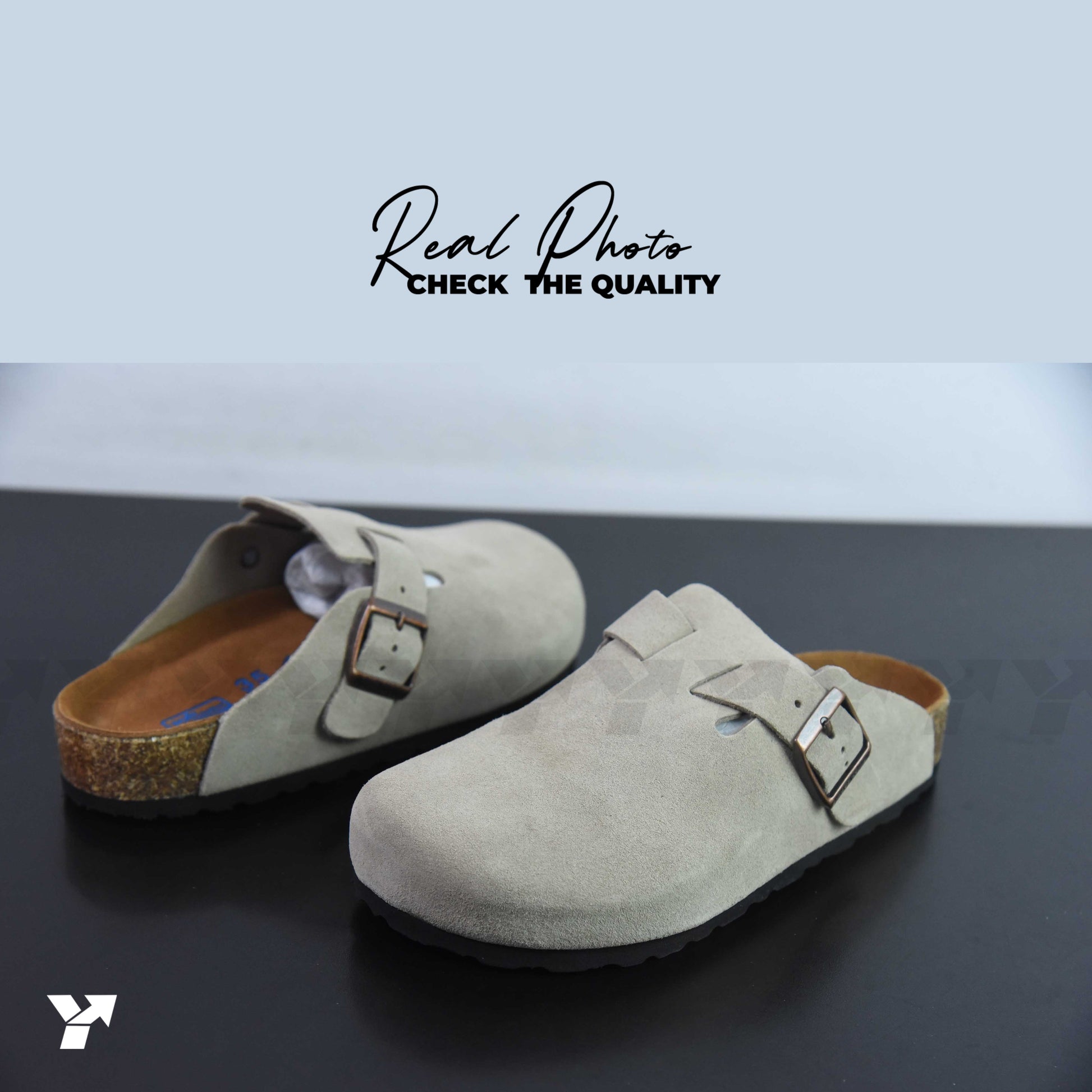 Birkenstock Boston Soft Footbed-Suede Taupe