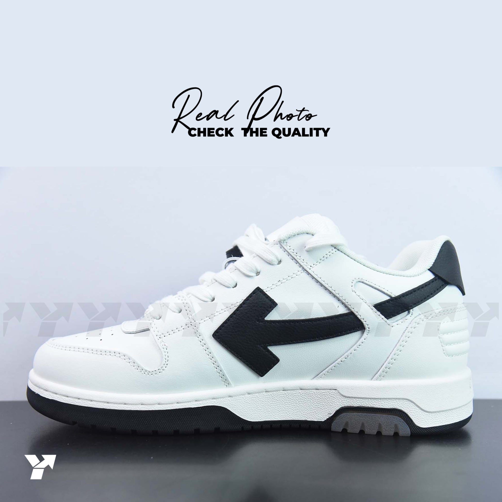 OFF-WHITE Out Of Office 0OO 30 MM Low Tops-Black White Blue