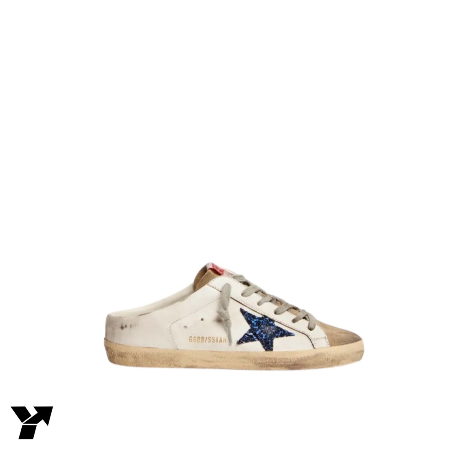 Golden Goose Wmns Ballstar Sabot 'White blue glitter'