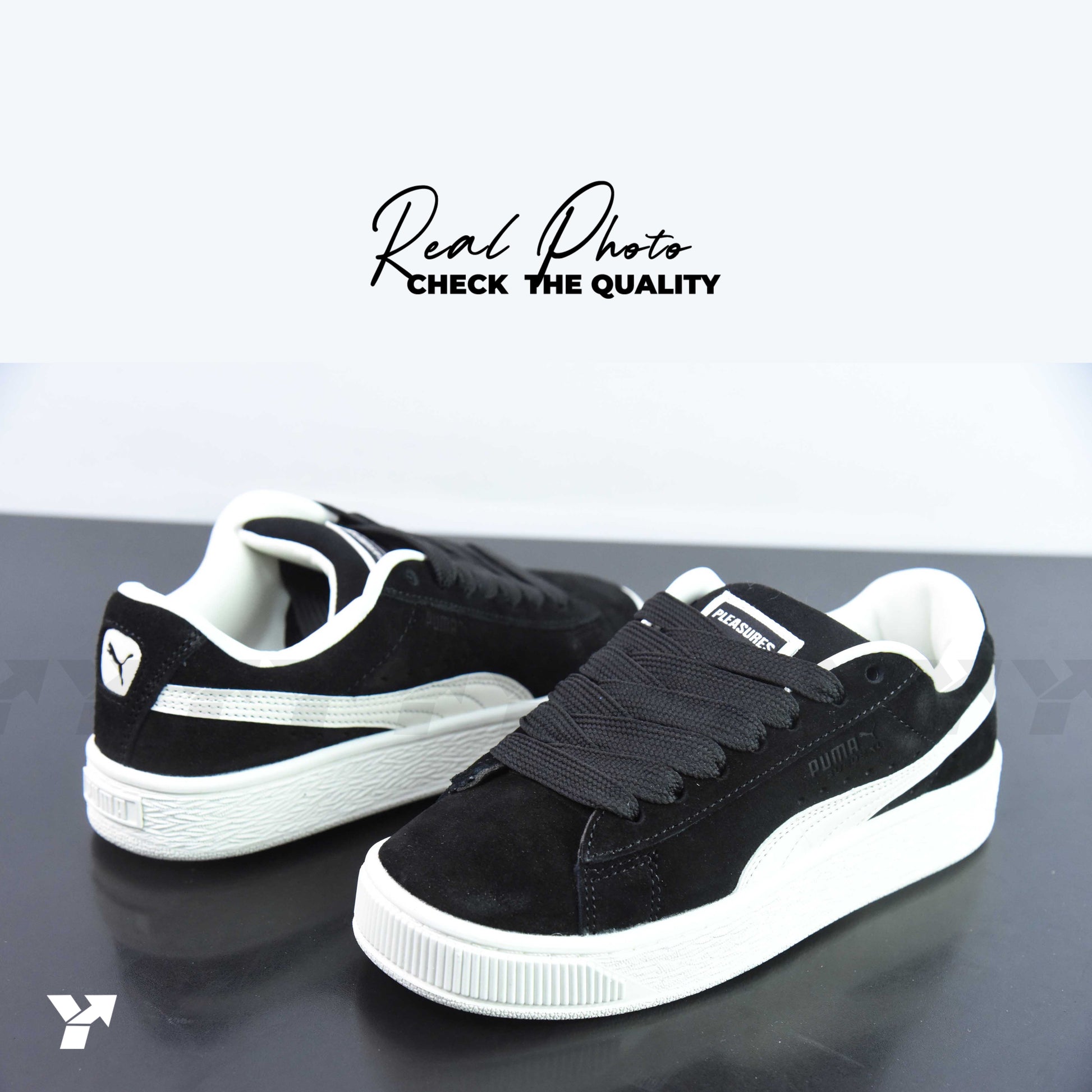 Puma Suede XL-Pleasures Black Frosted Ivory
