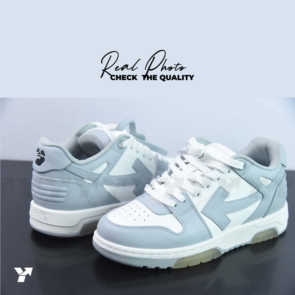 OFF-WHITE Out Of Office 00O Low Tops-White Grey