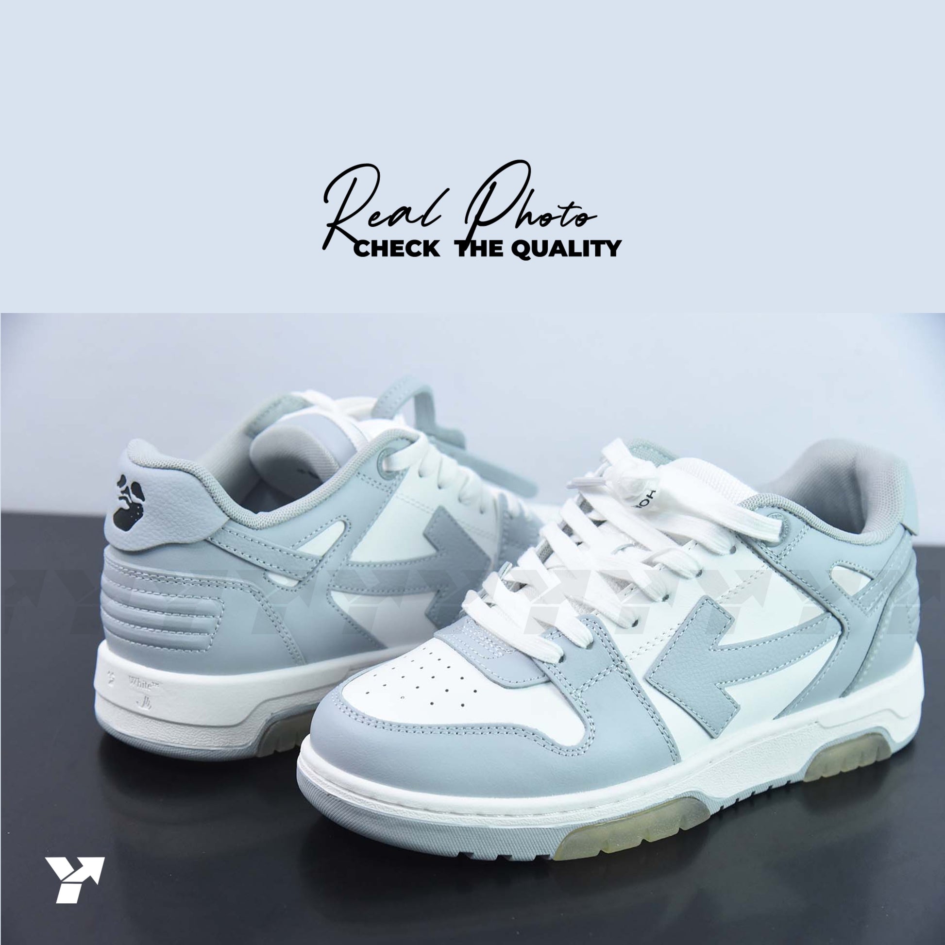 OFF-WHITE Out Of Office 00O Low Tops-White Grey