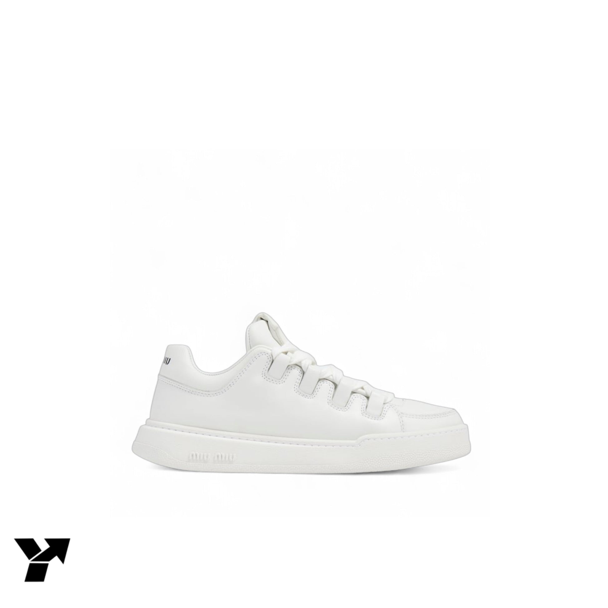 Miu Miu leather sneakers-White