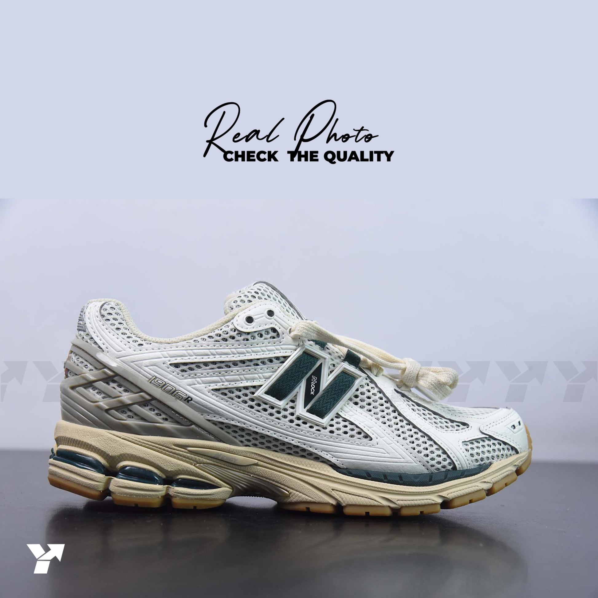 New Balance 1906R-White Green Cream