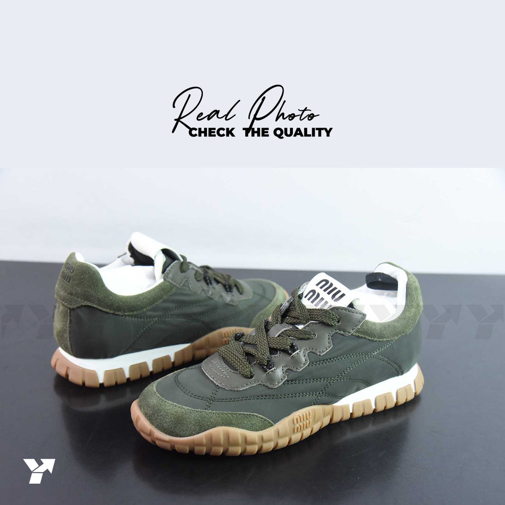 Miu Miu Tyre Technical Fabric-Loden Green
