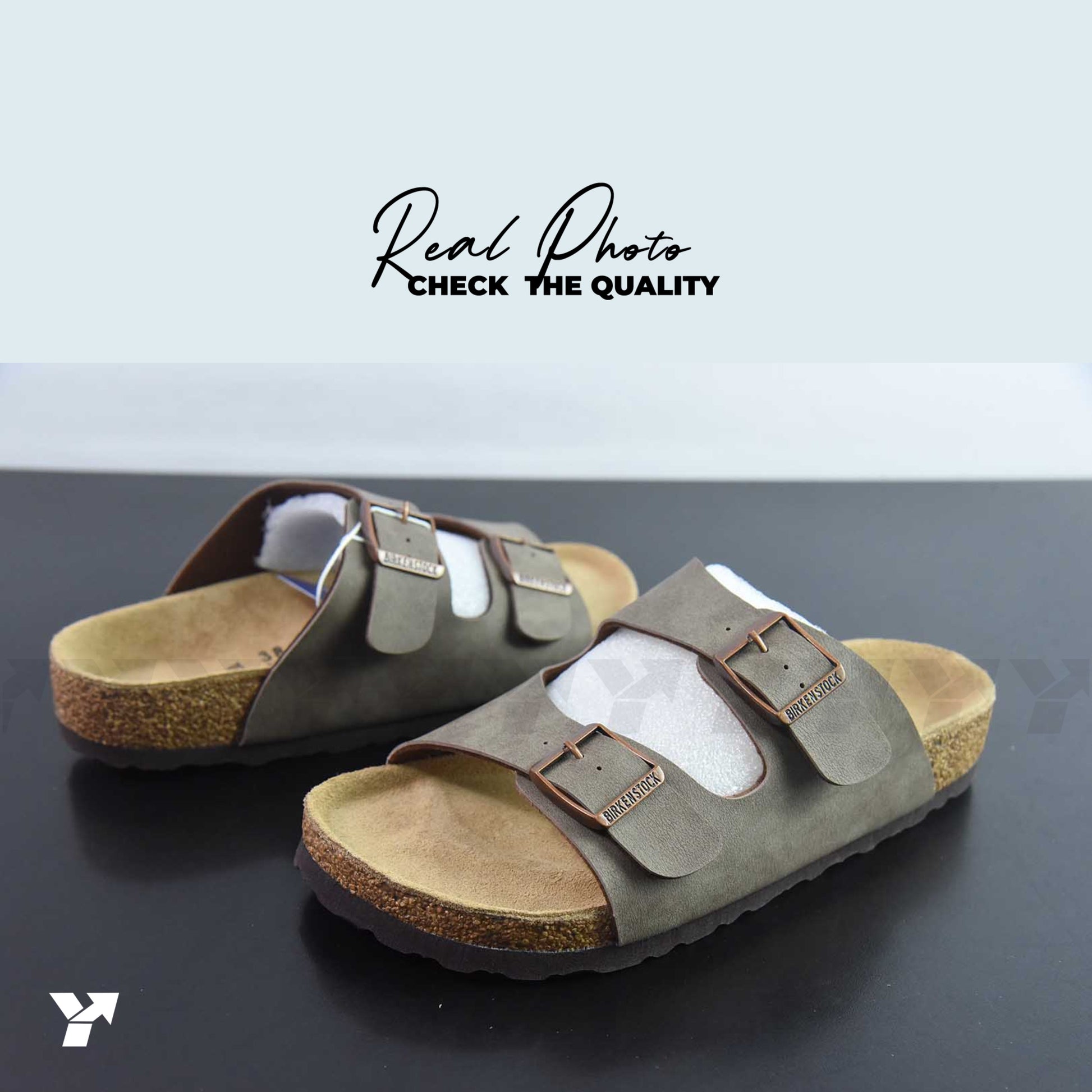 Birkenstock Arizona Birkibuc Narrow 'Stone'
