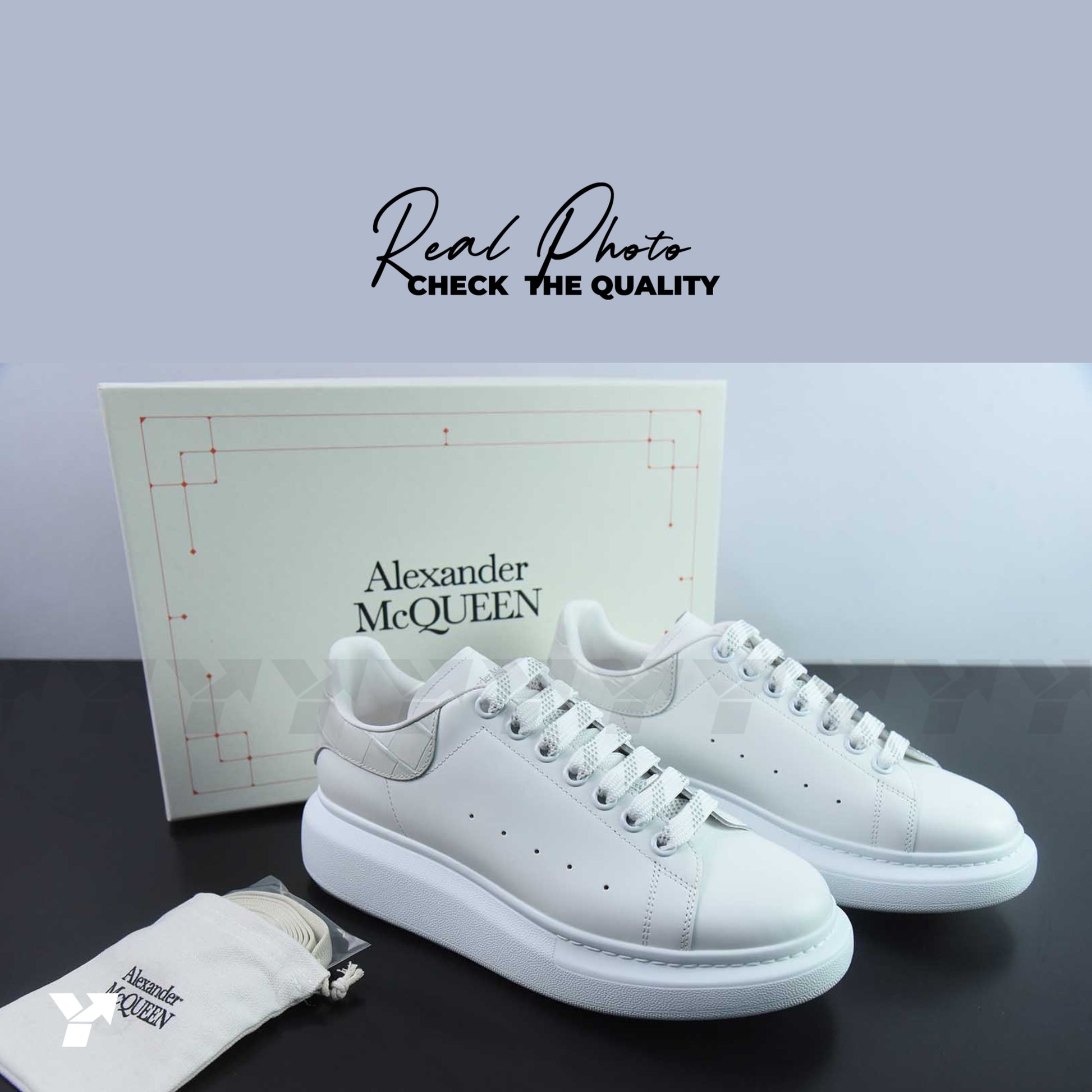 Alexander McQueen Wmns Oversized Sneaker 'White Croc'