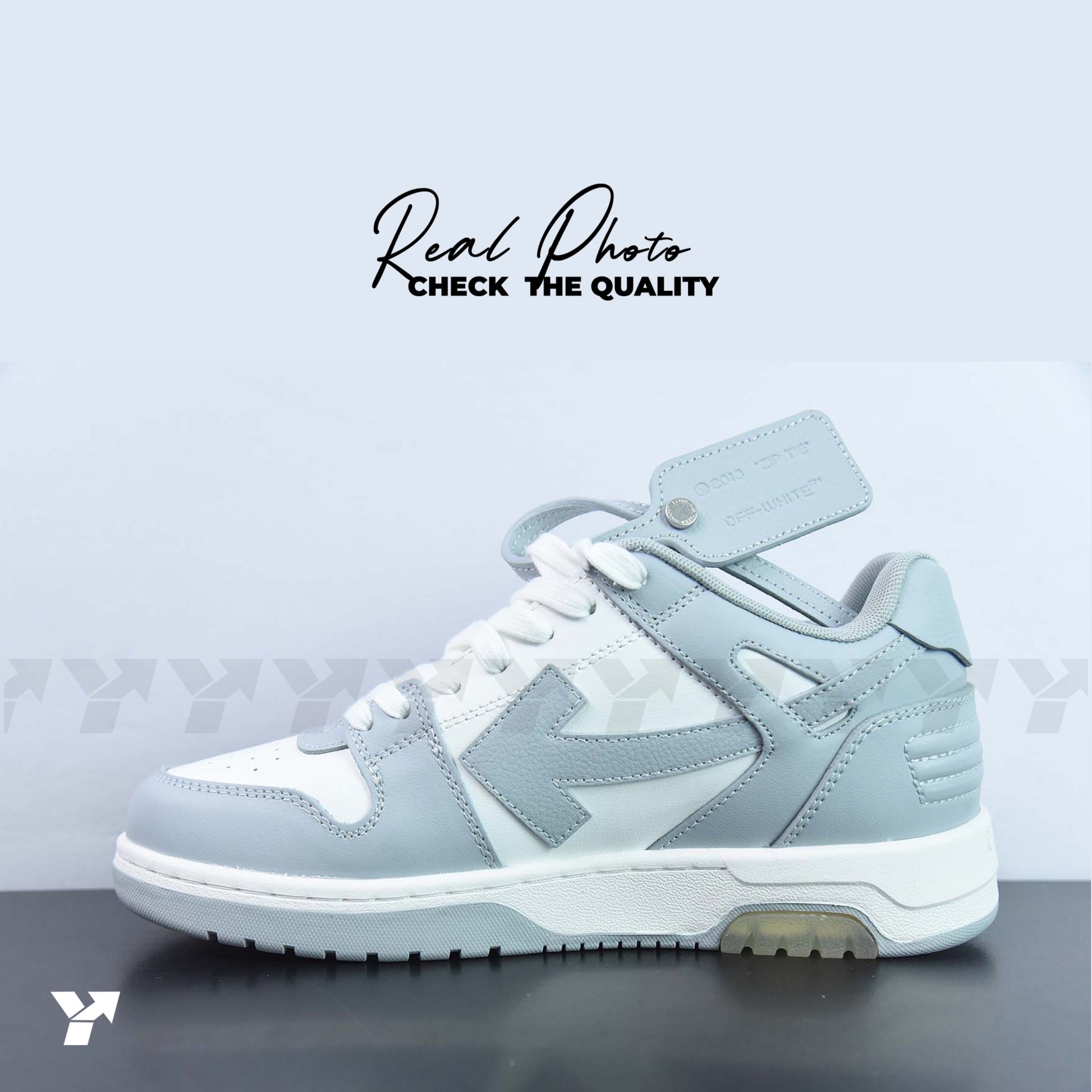 OFF-WHITE Out Of Office 00O Low Tops-White Grey