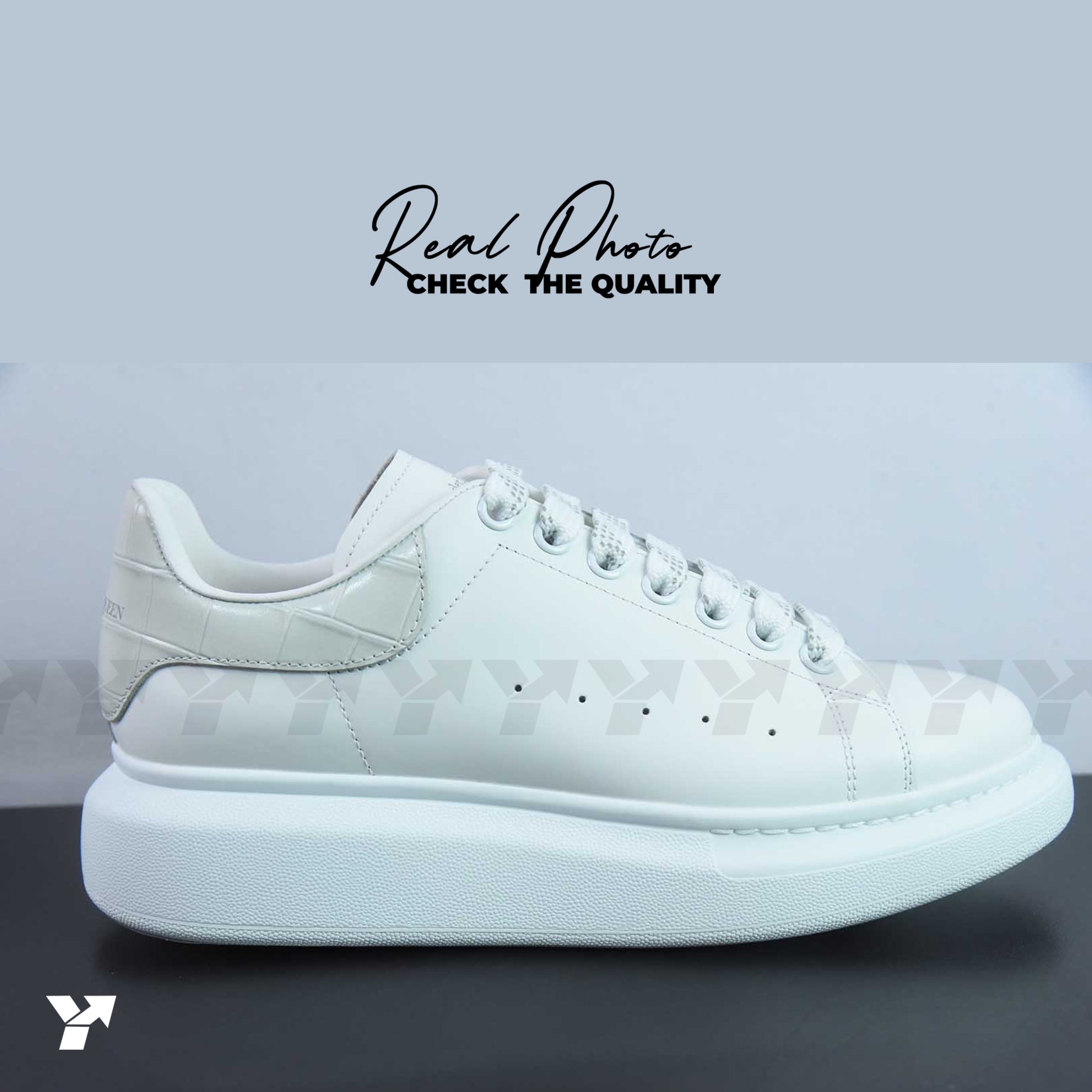 Alexander McQueen Wmns Oversized Sneaker 'White Croc'