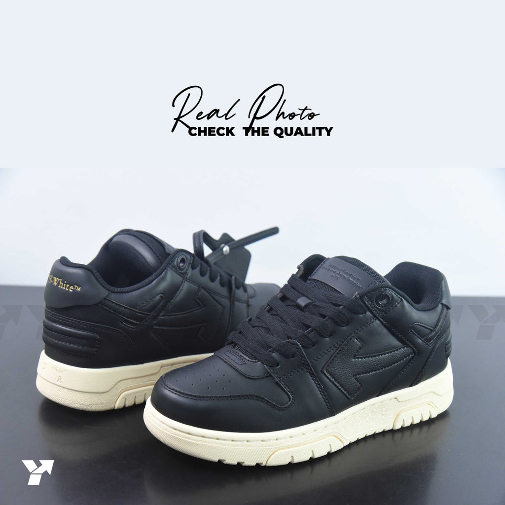 OFF-WHITE Out Of Office 000 Low Tops-Black Gum