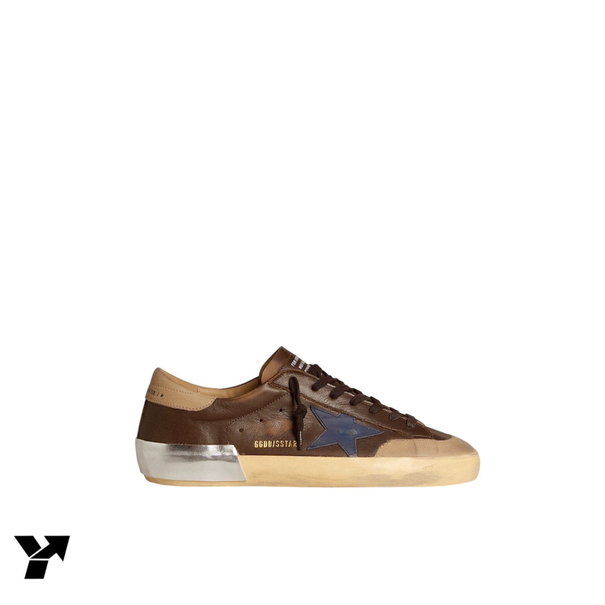 Golden Goose Super-Star in leather with blue leather star