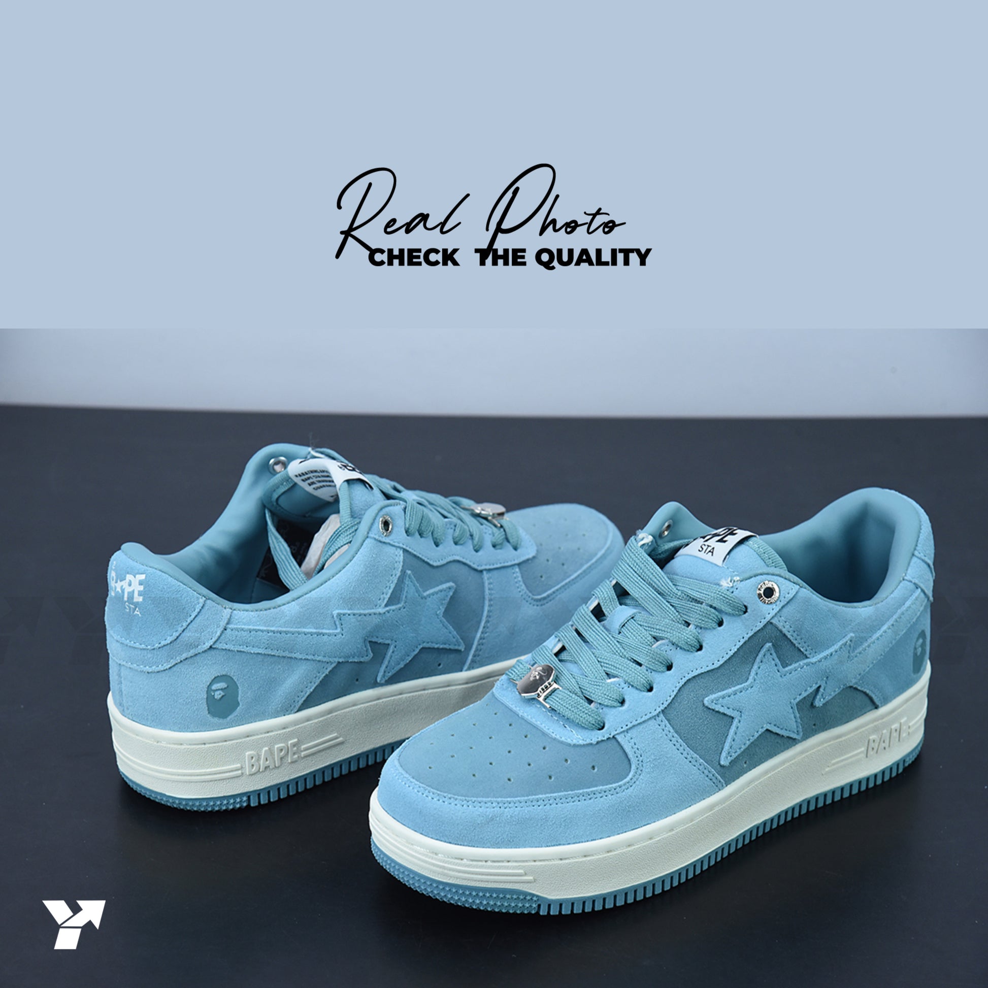 A Bathing Ape Bape Sta-Blue Suede