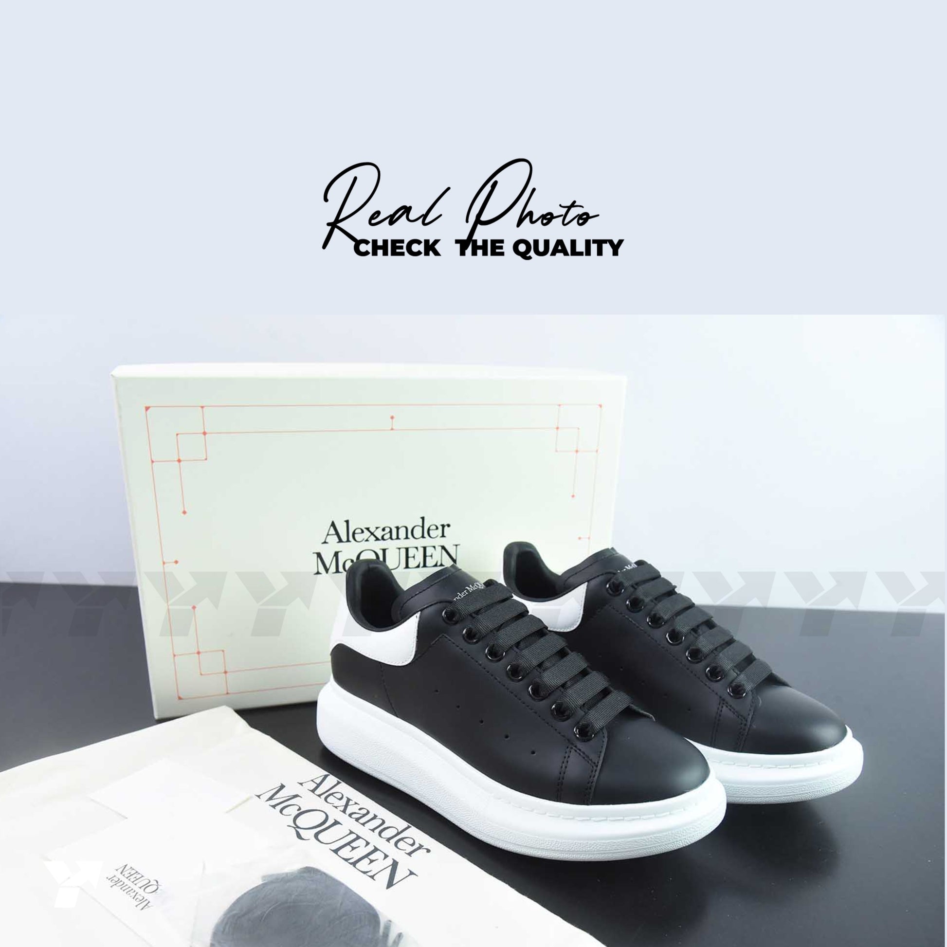 Alexander McQueen Oversized Sneaker 'Black White'
