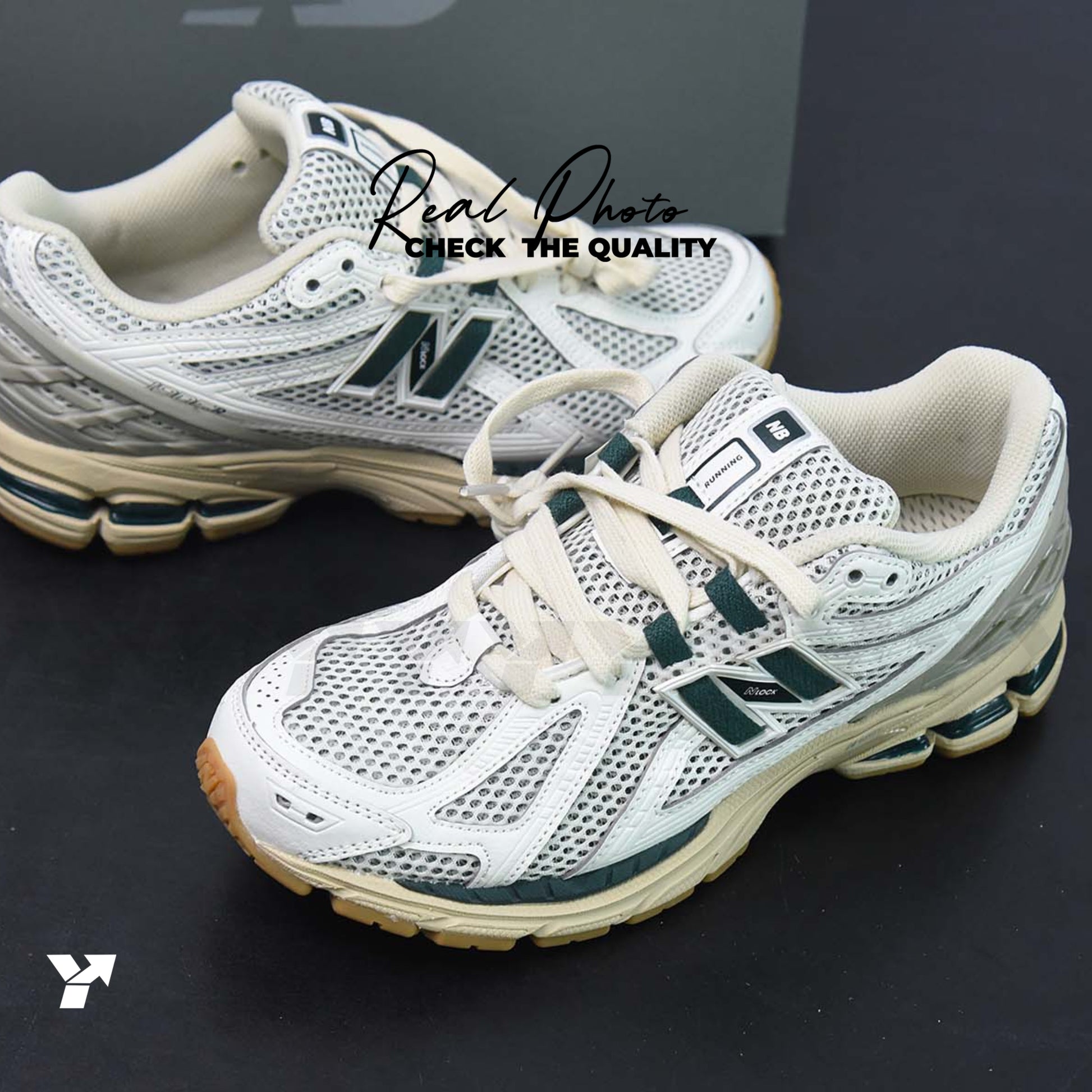 New Balance 1906R-White Green Cream