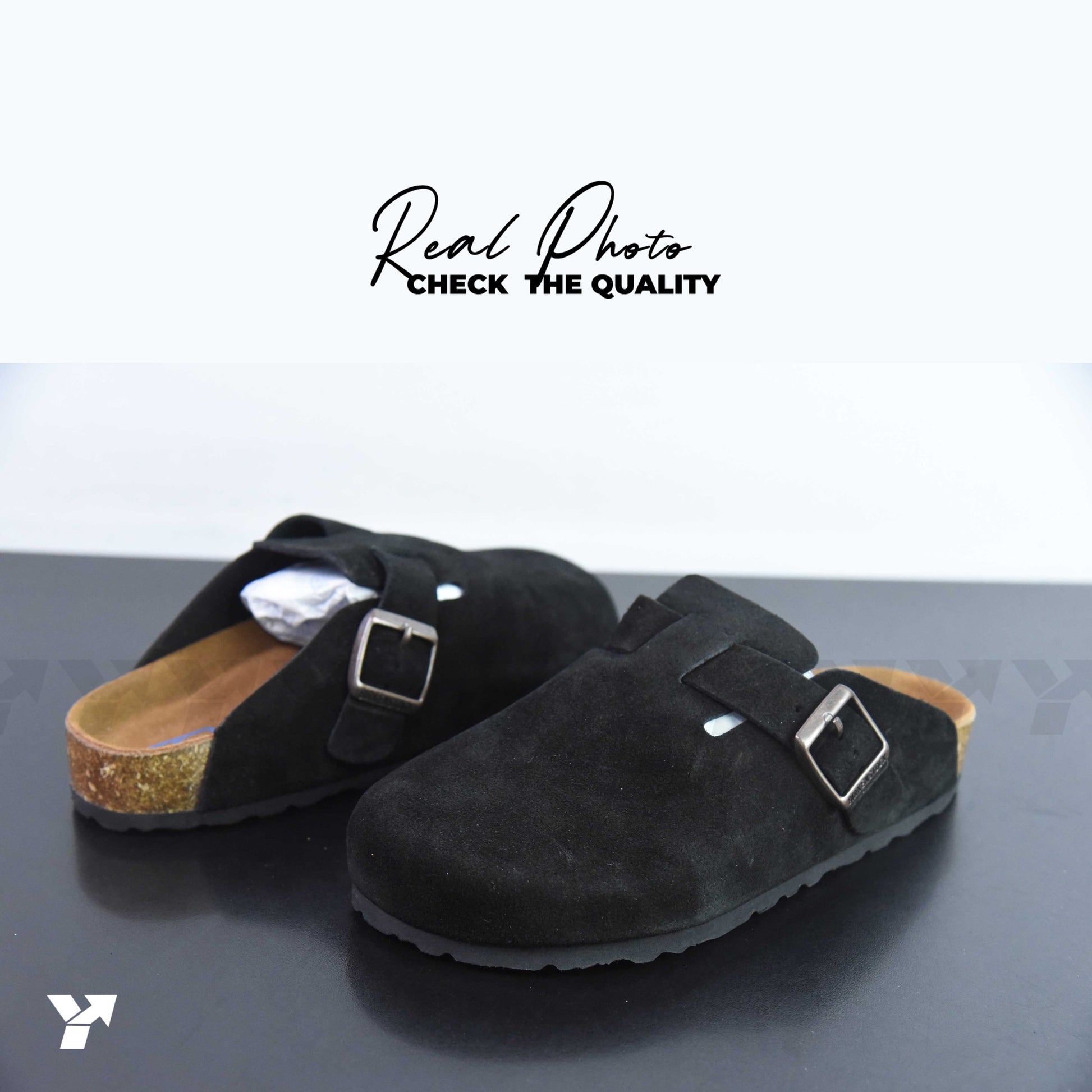 Birkenstock Boston Soft Footbed-Suede Black