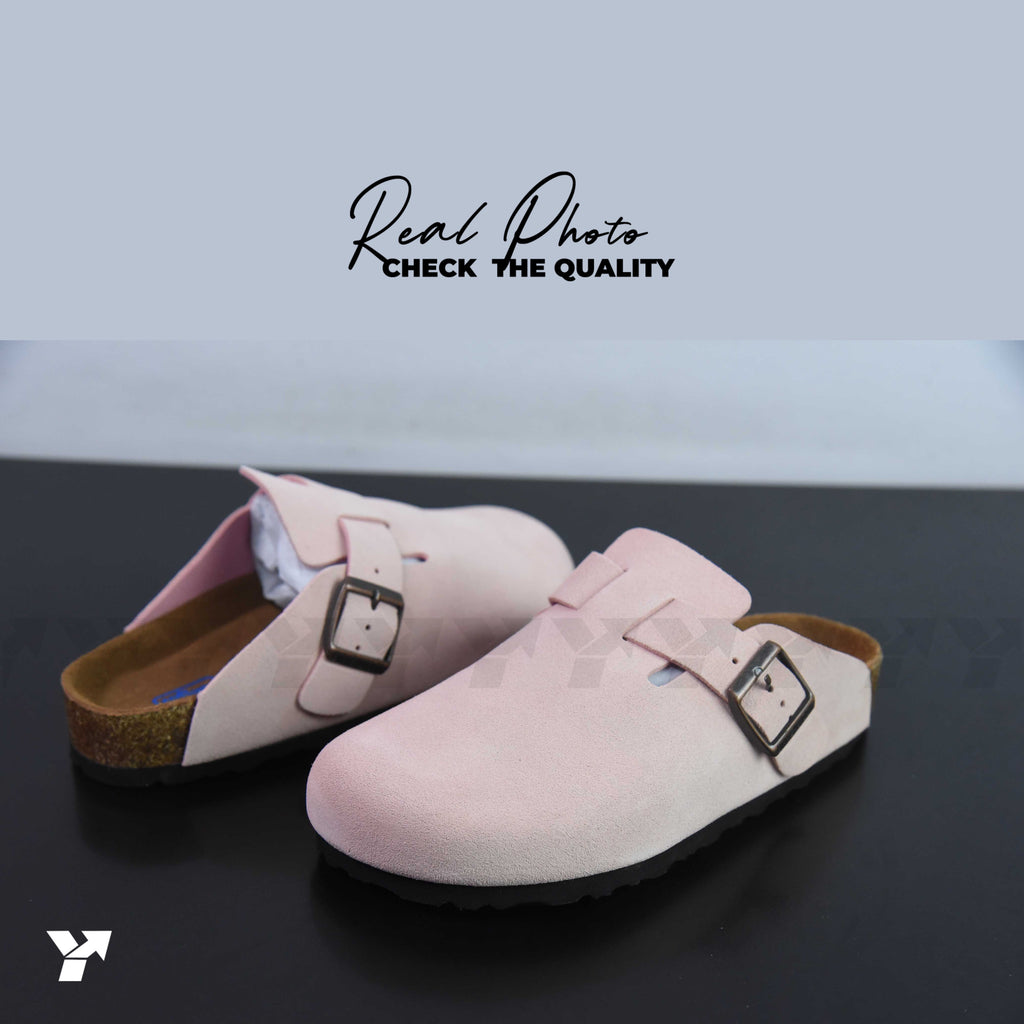 Birkenstock Boston Suede-Light Rose