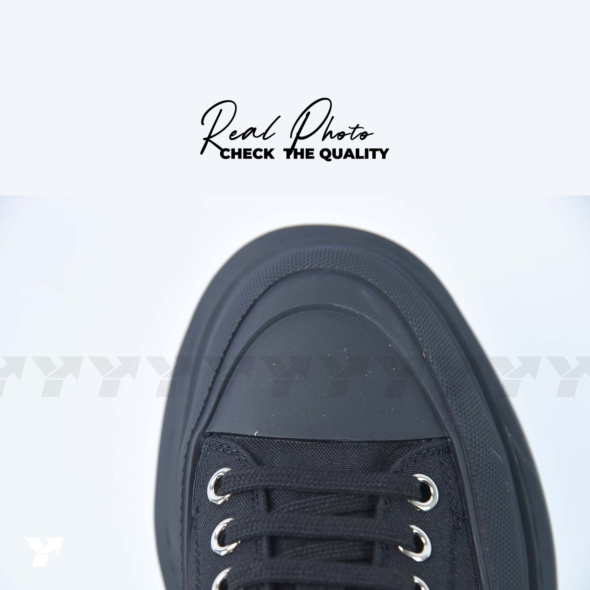 Alexander McQueen Tread Slick Low Lace Up-Black