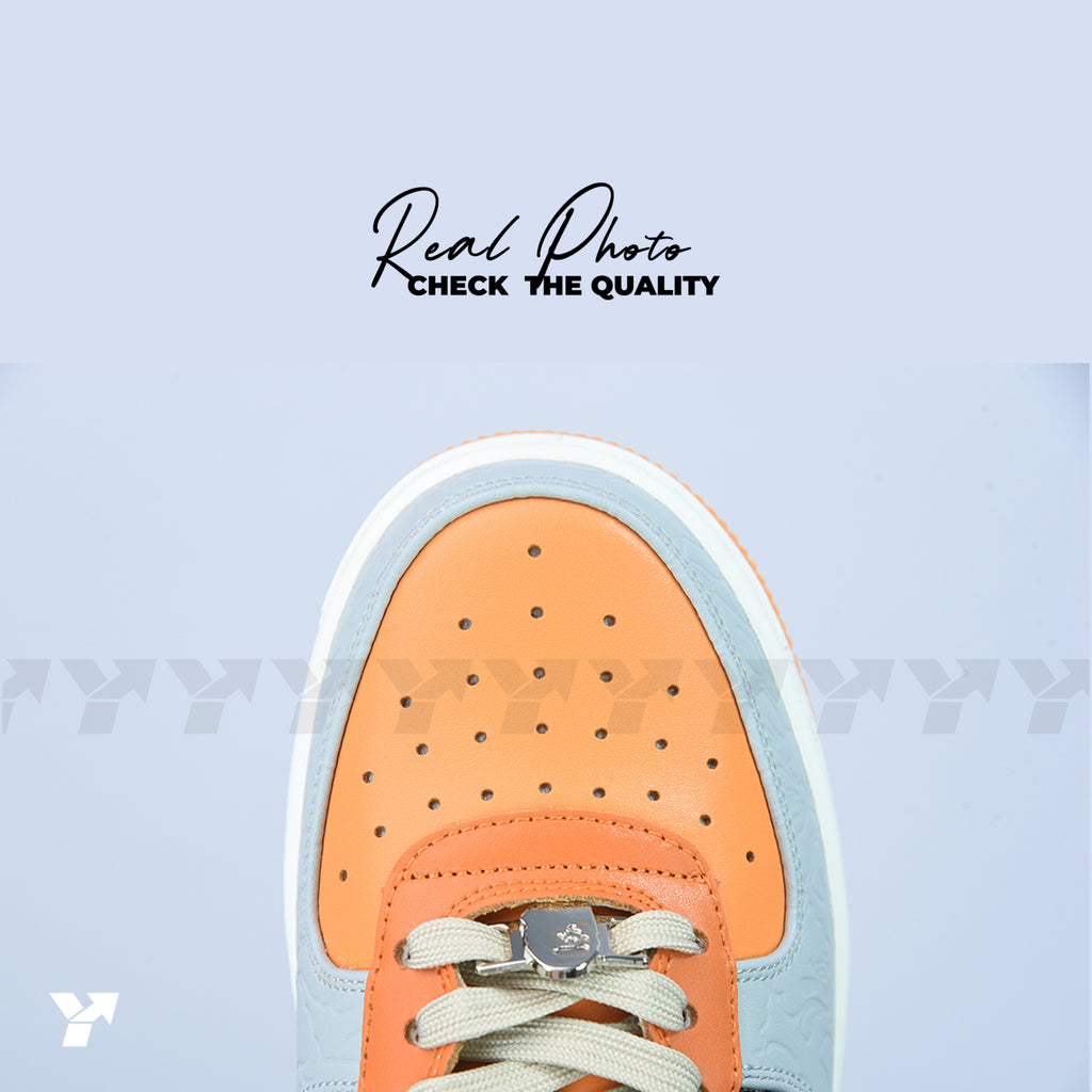 A Bathing Ape Bape Sta Low-Grey Orange