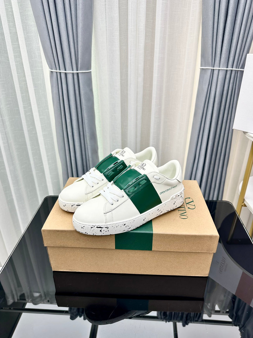 Valentino Open Sneaker 'Open For A Change - White Green'