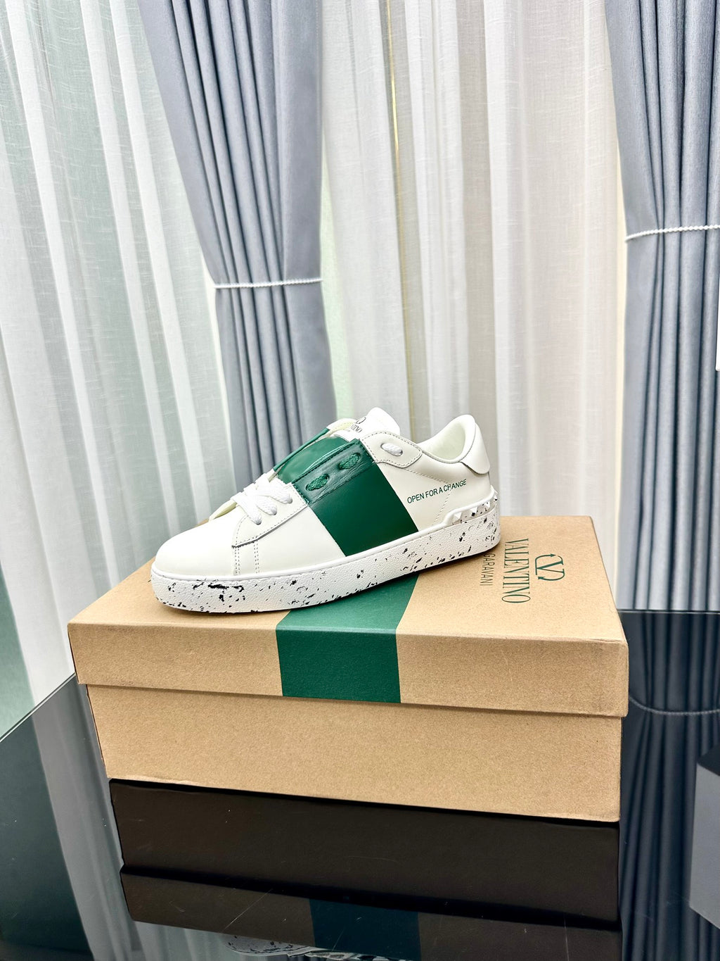Valentino Open Sneaker 'Open For A Change - White Green'