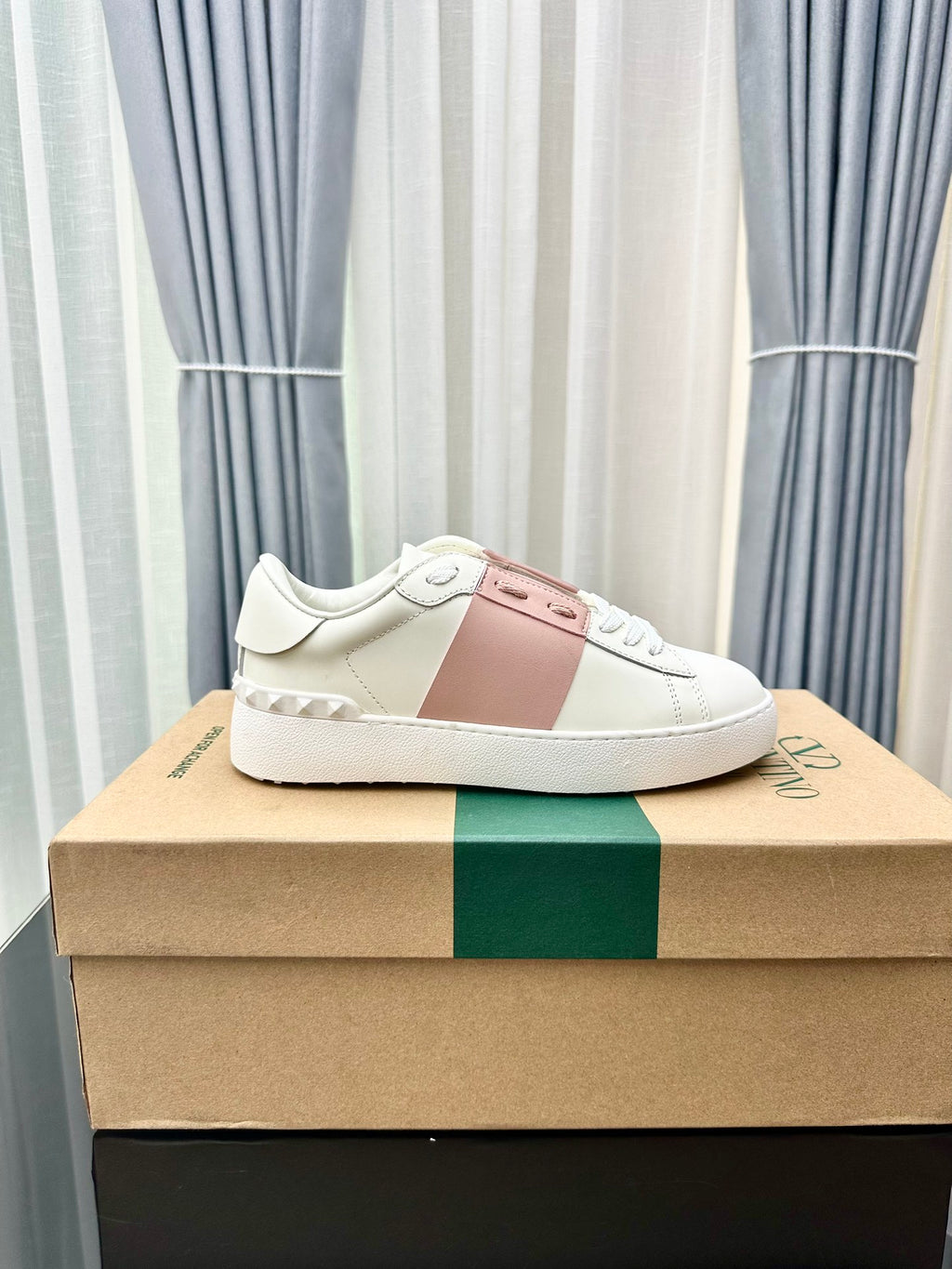 Valentino Wmns Open Sneaker 'White Water Rose‘