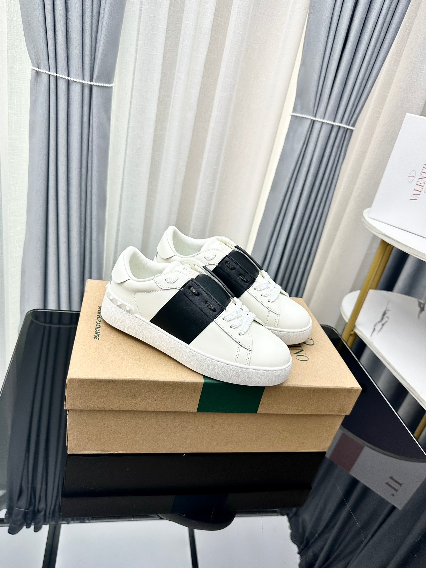 Valentino Wmns Open Sneaker 'White Black'