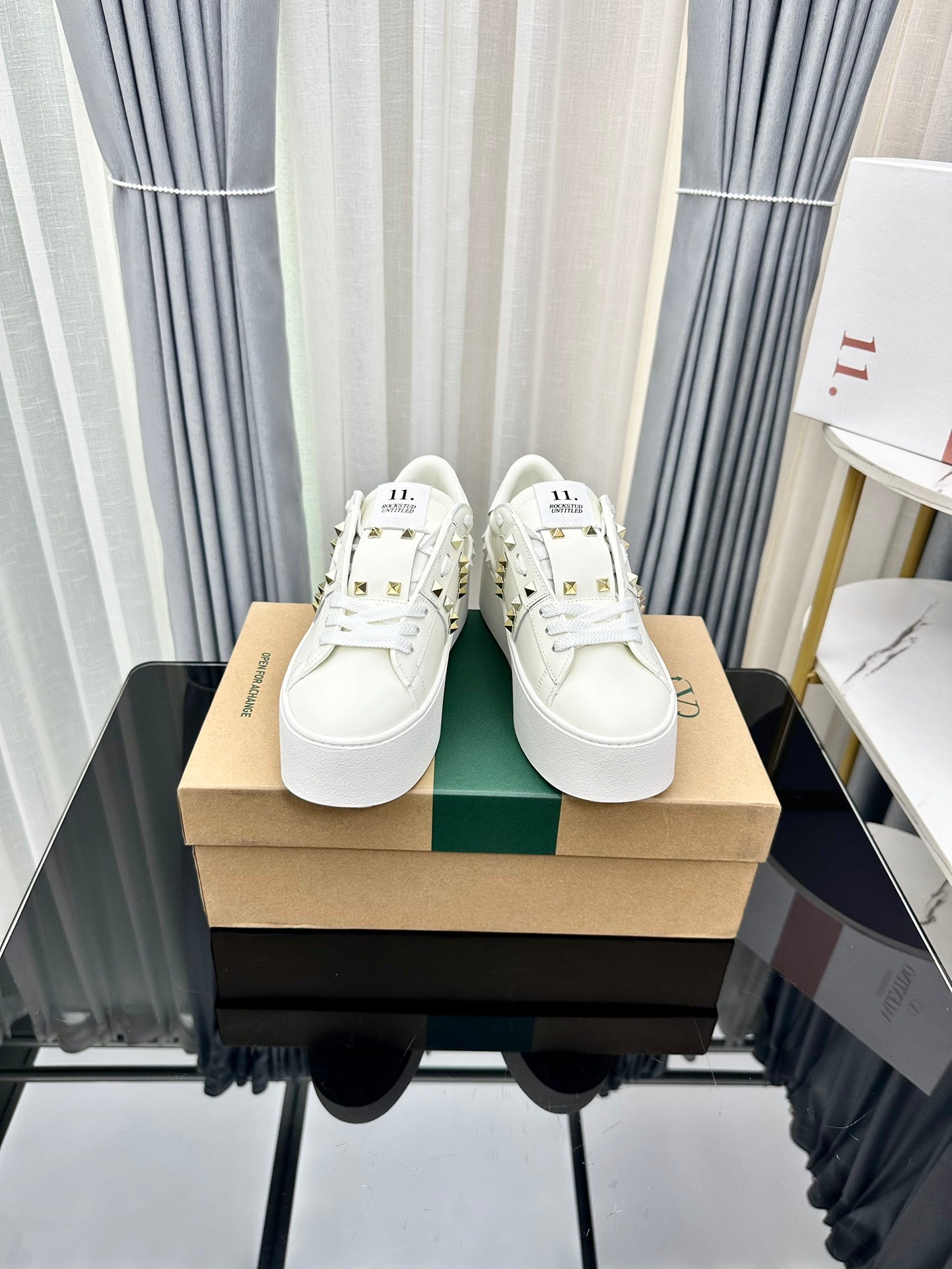 Valentino Wmns Rockstud Platform 'Untitled - White'