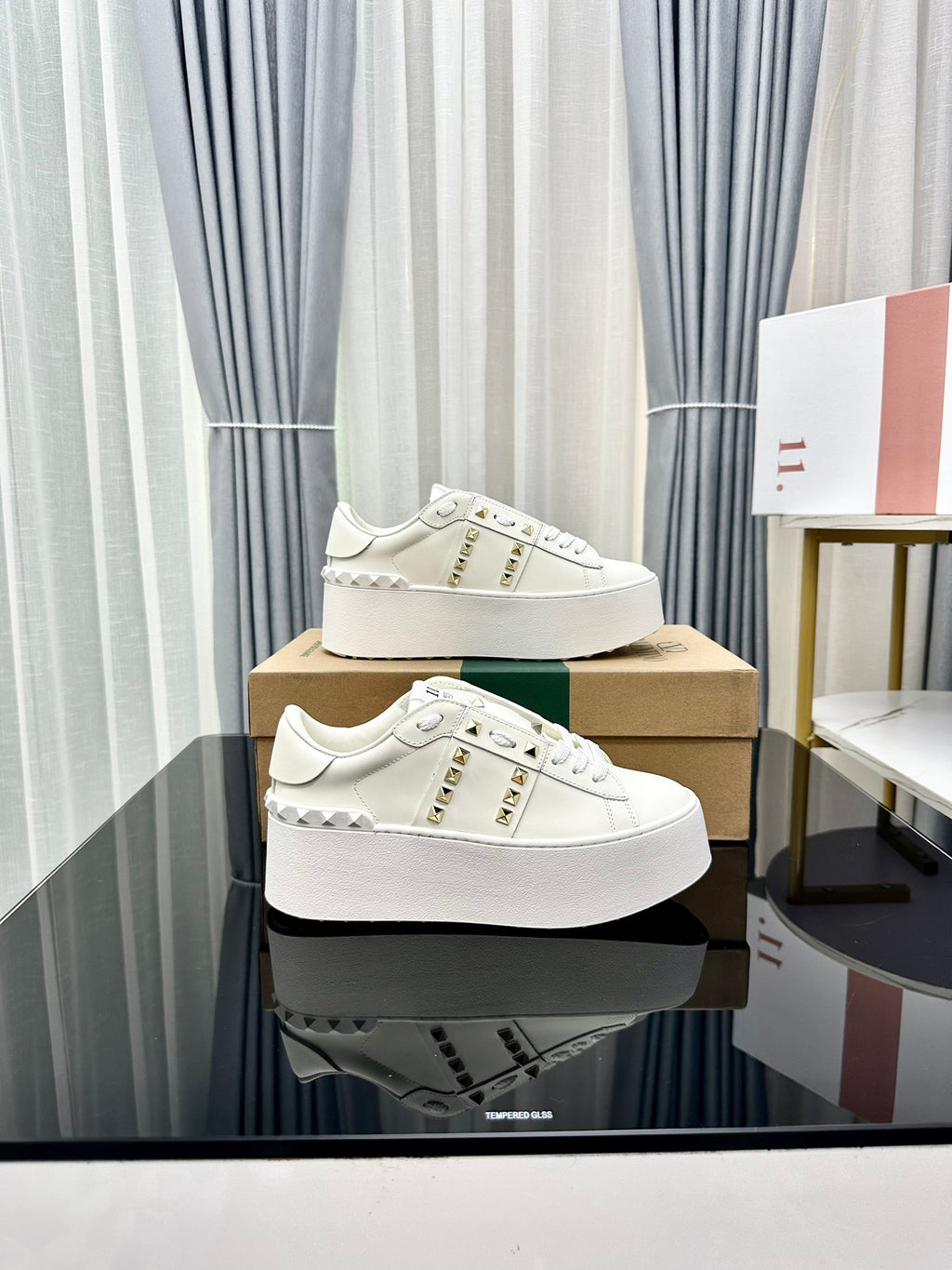 Valentino Wmns Rockstud Platform 'Untitled - White'