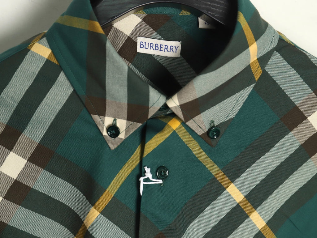 Burberry Horse Embroidery Long-Sleeve Shirt - Green