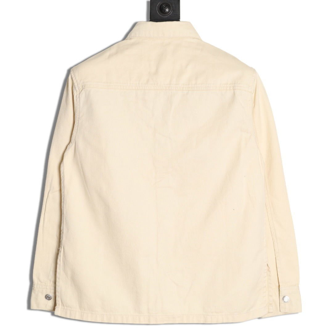 AMI PARIS  25Fw Woven Heart Embroidered Denim Shirt Jacket