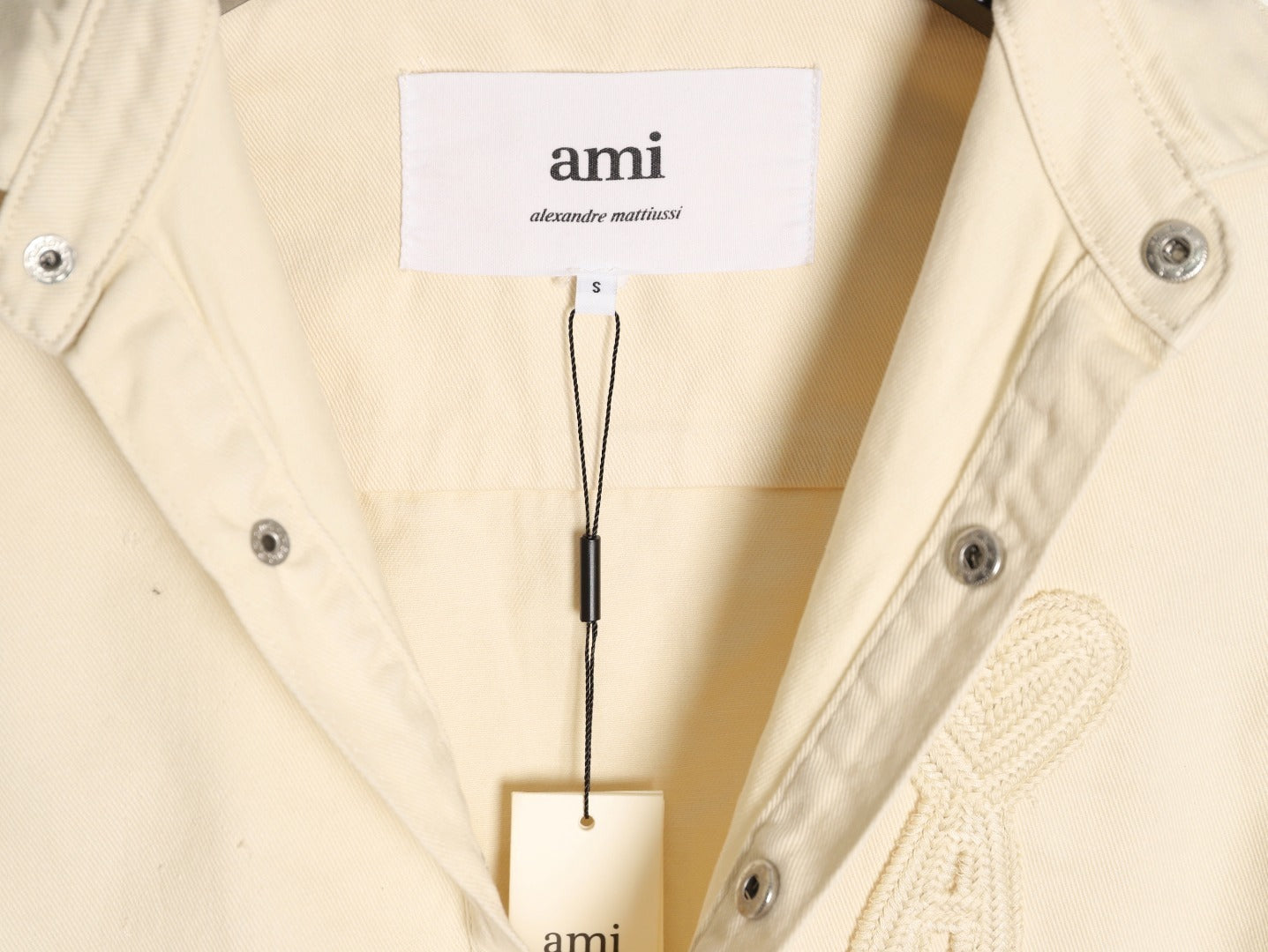 AMI PARIS  25Fw Woven Heart Embroidered Denim Shirt Jacket